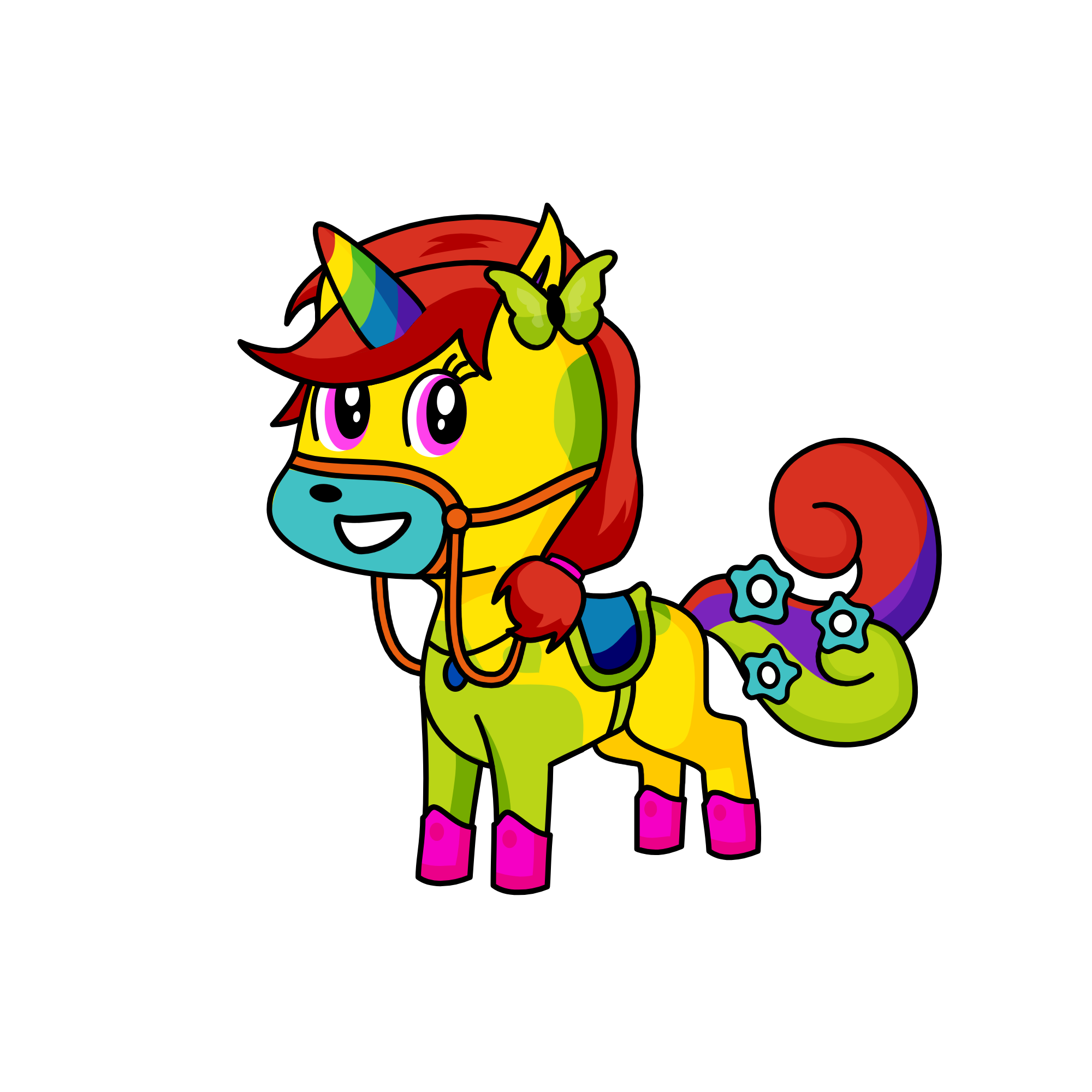 rainbow dash, the unicorn