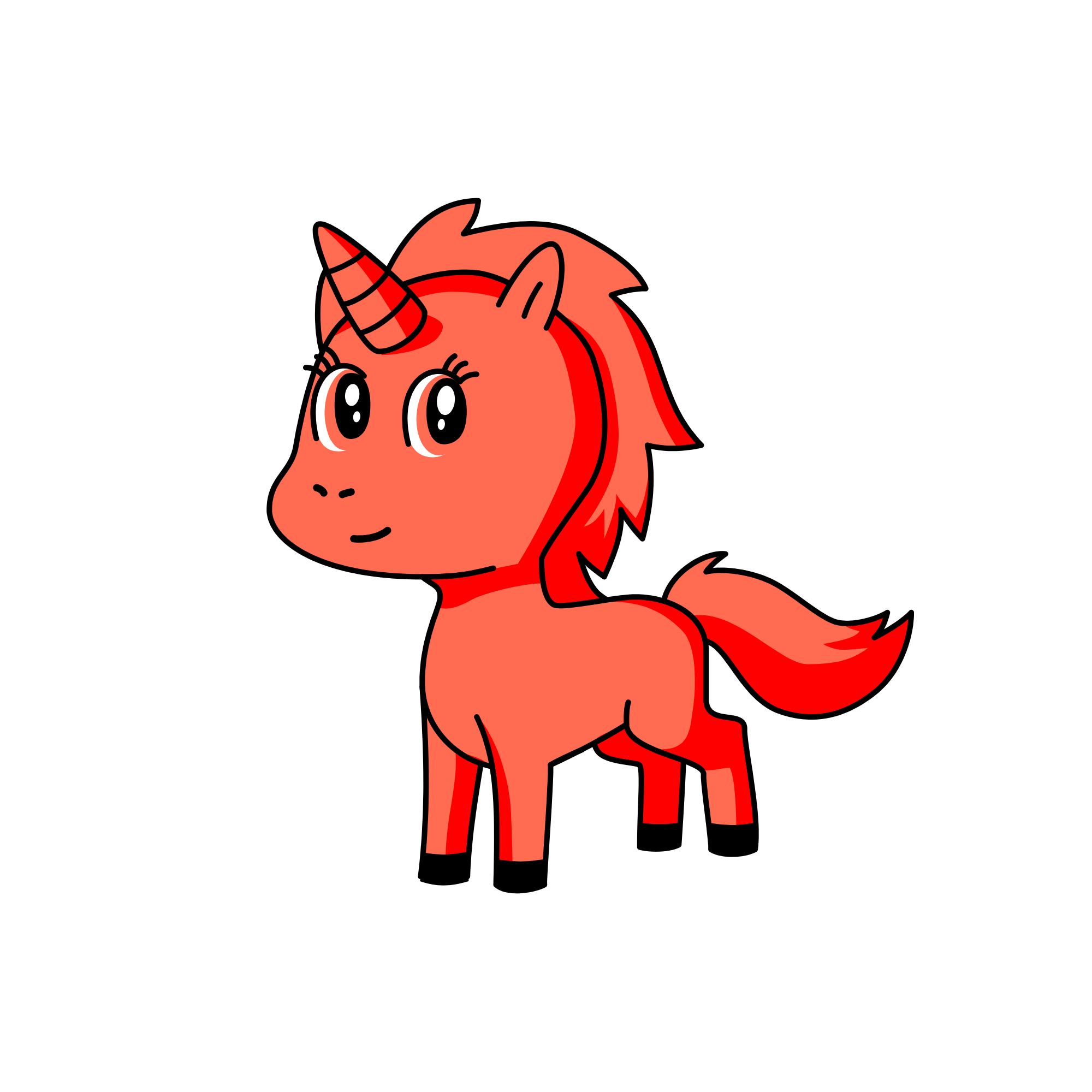 Red , the unicorn