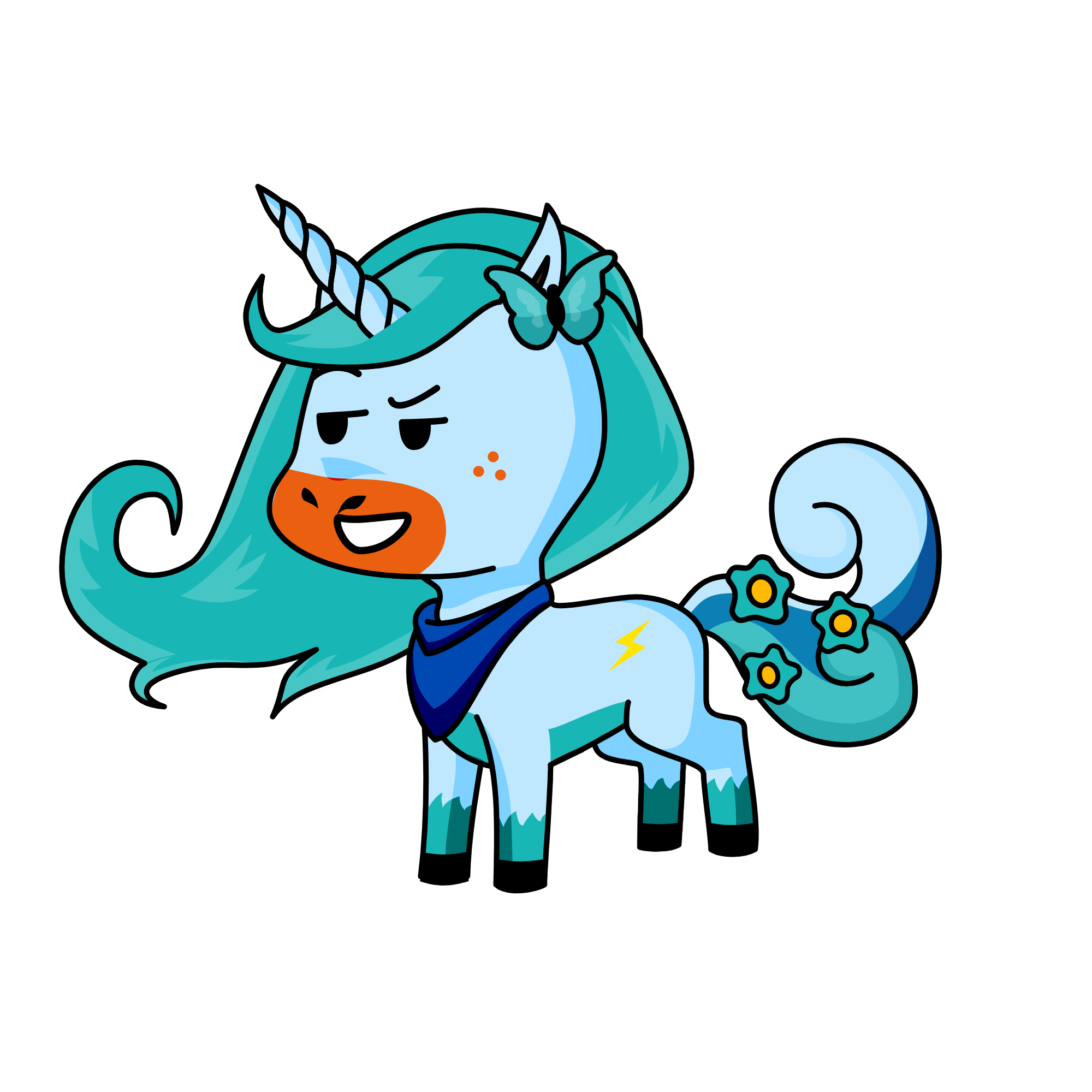 blue nightlight, the unicorn