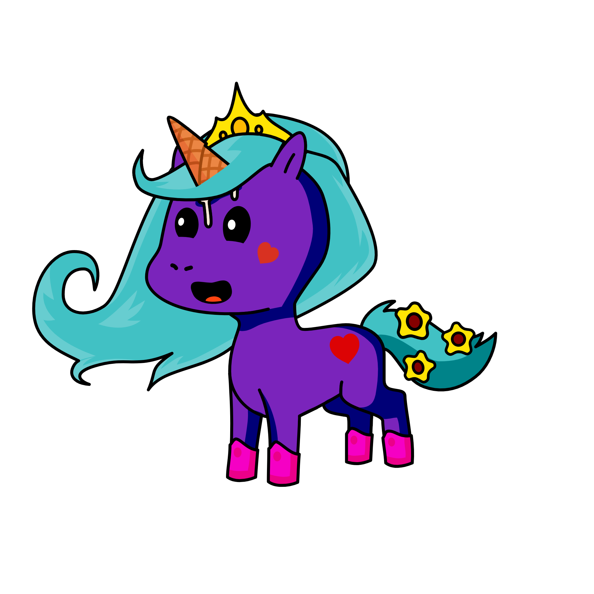 Queen of purple ice cream, the unicorn