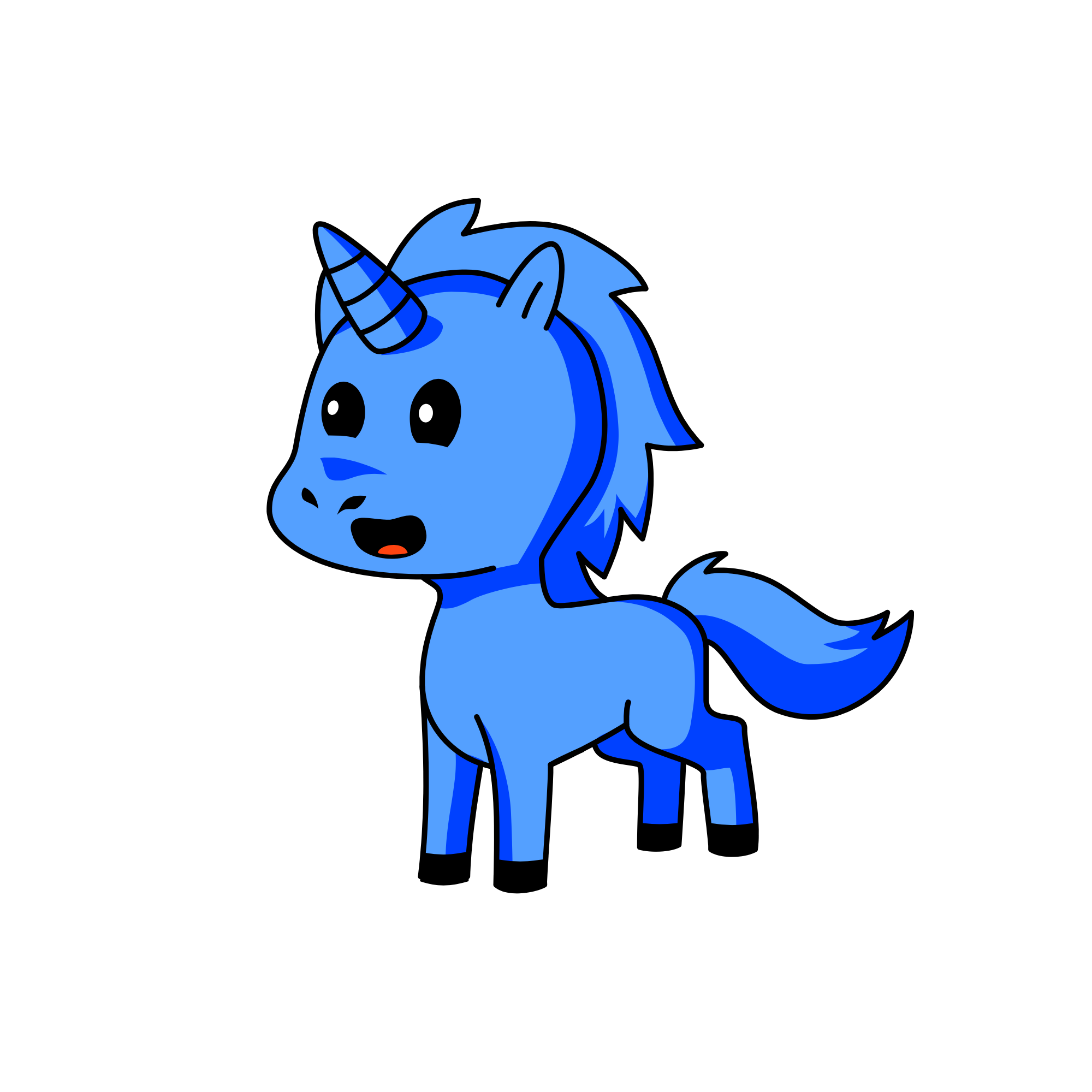 Bluey, the unicorn