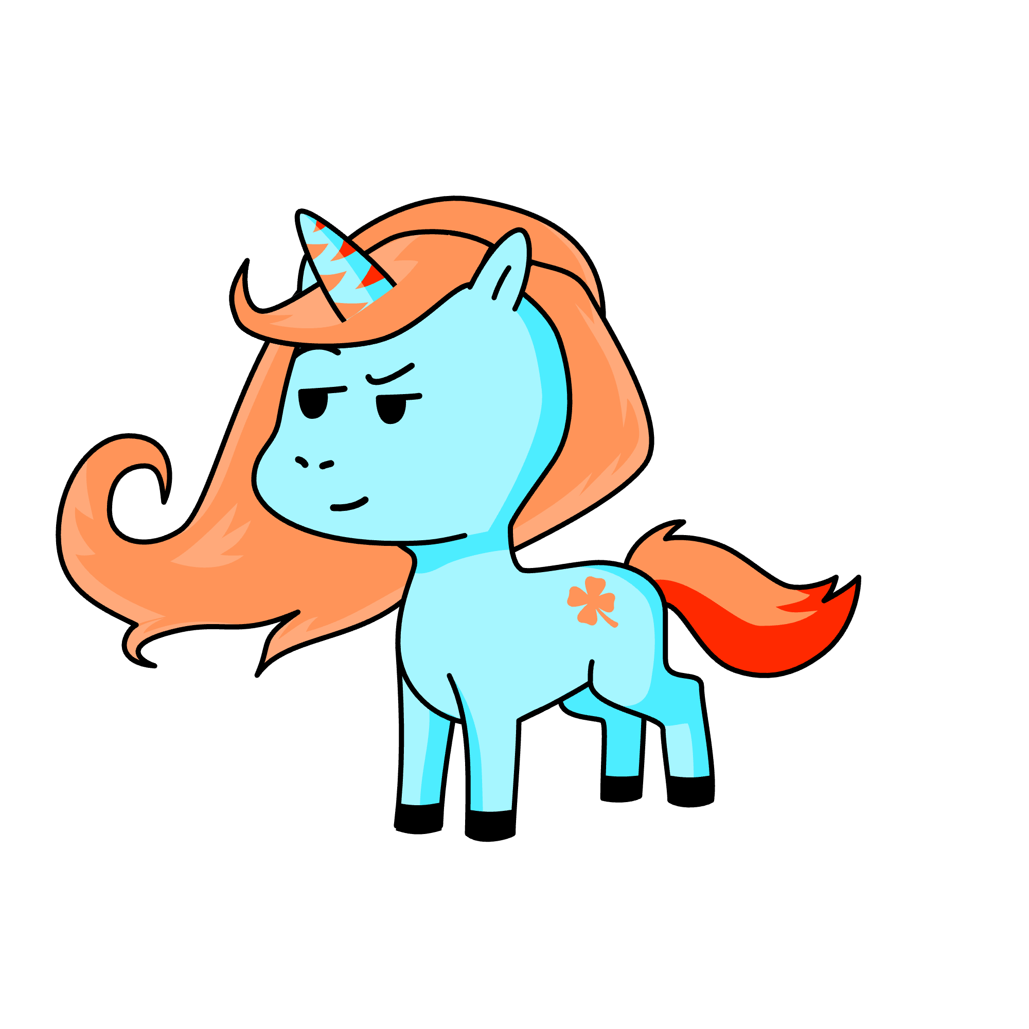 Kim as a unicorn, the unicorn