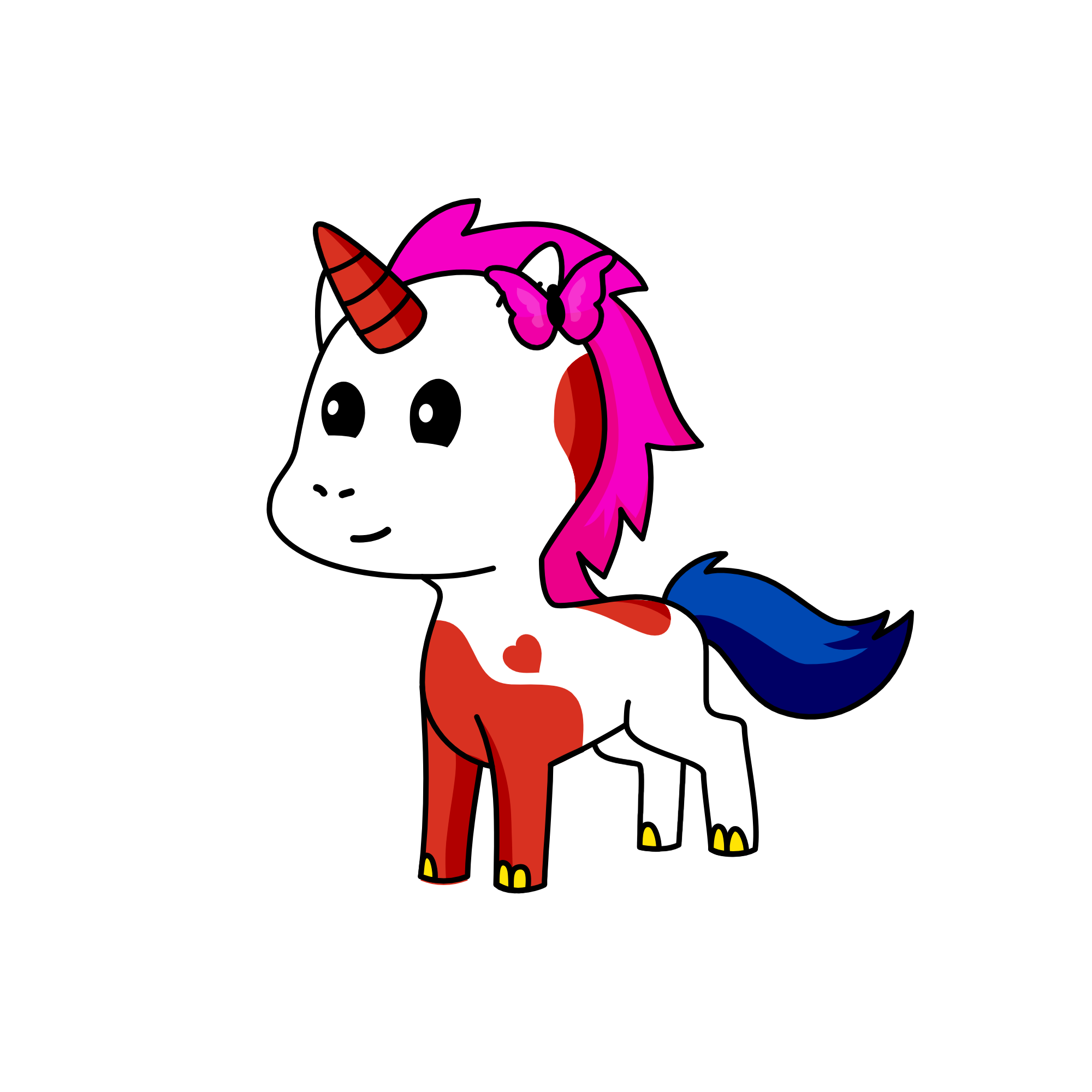 butterfly, the unicorn