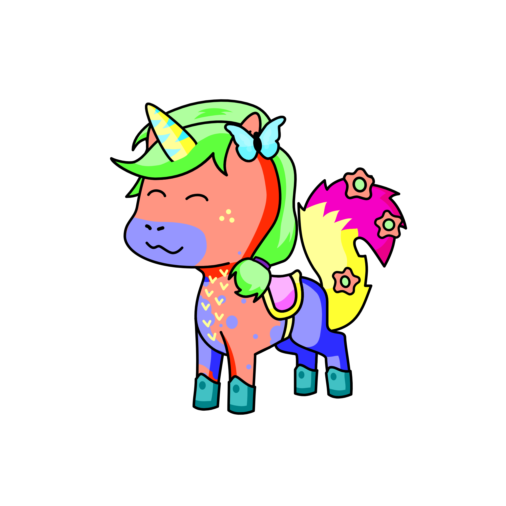 cute  unicorn, the unicorn