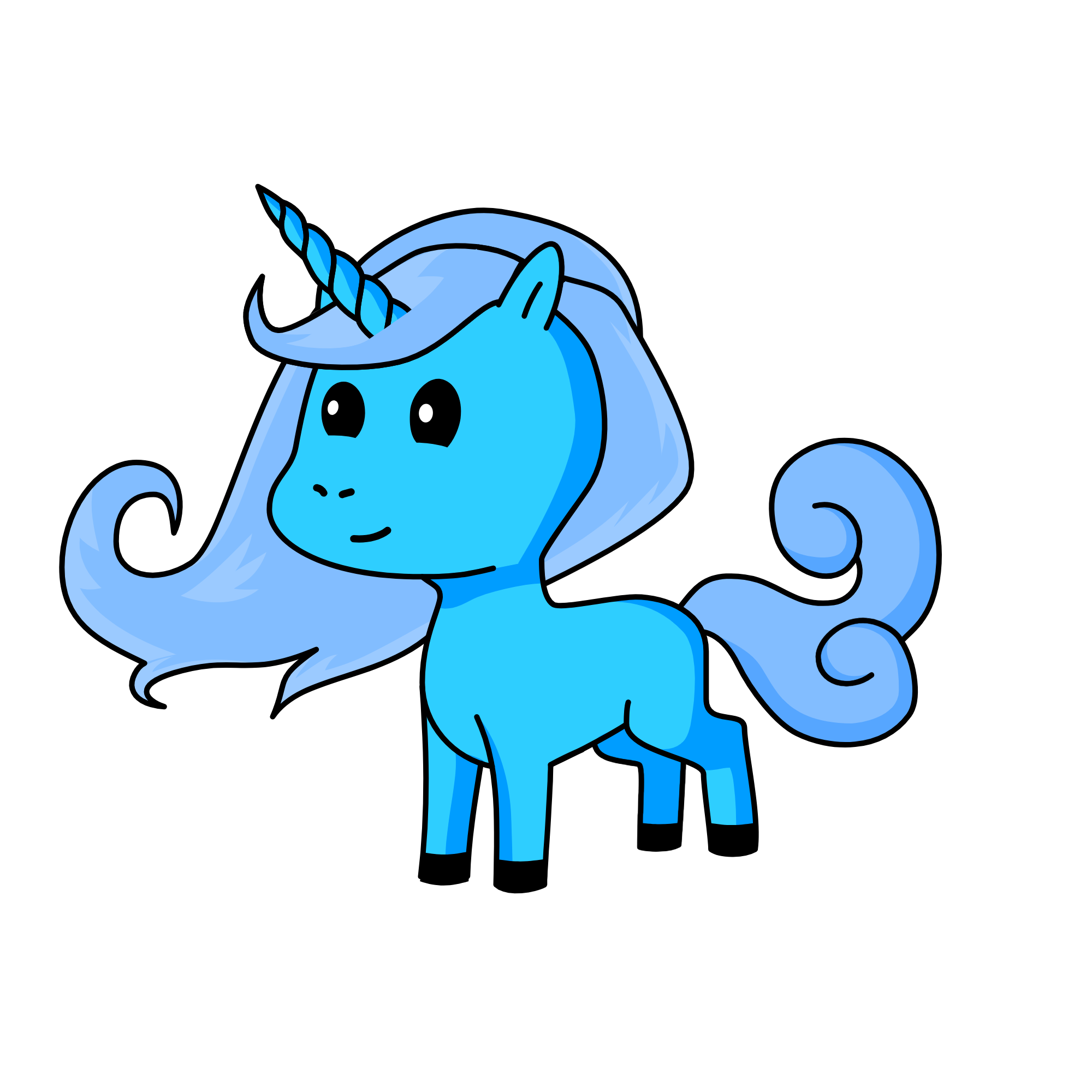 Blue diamond, the unicorn
