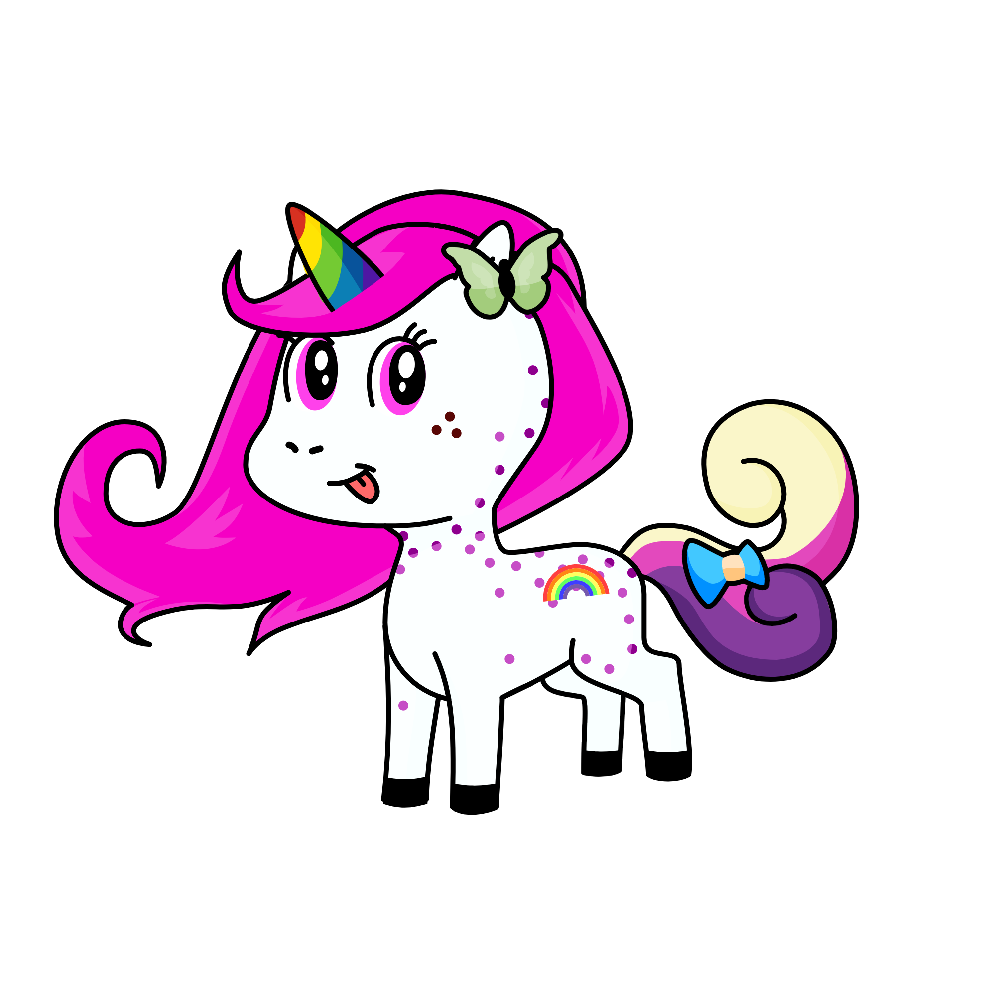 malika ezoza stitch angel, the unicorn