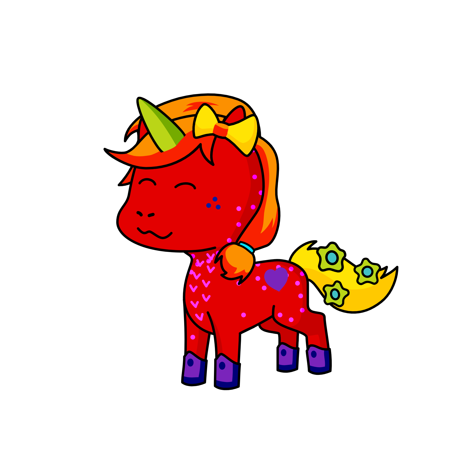 rainbow  unicorn, the unicorn