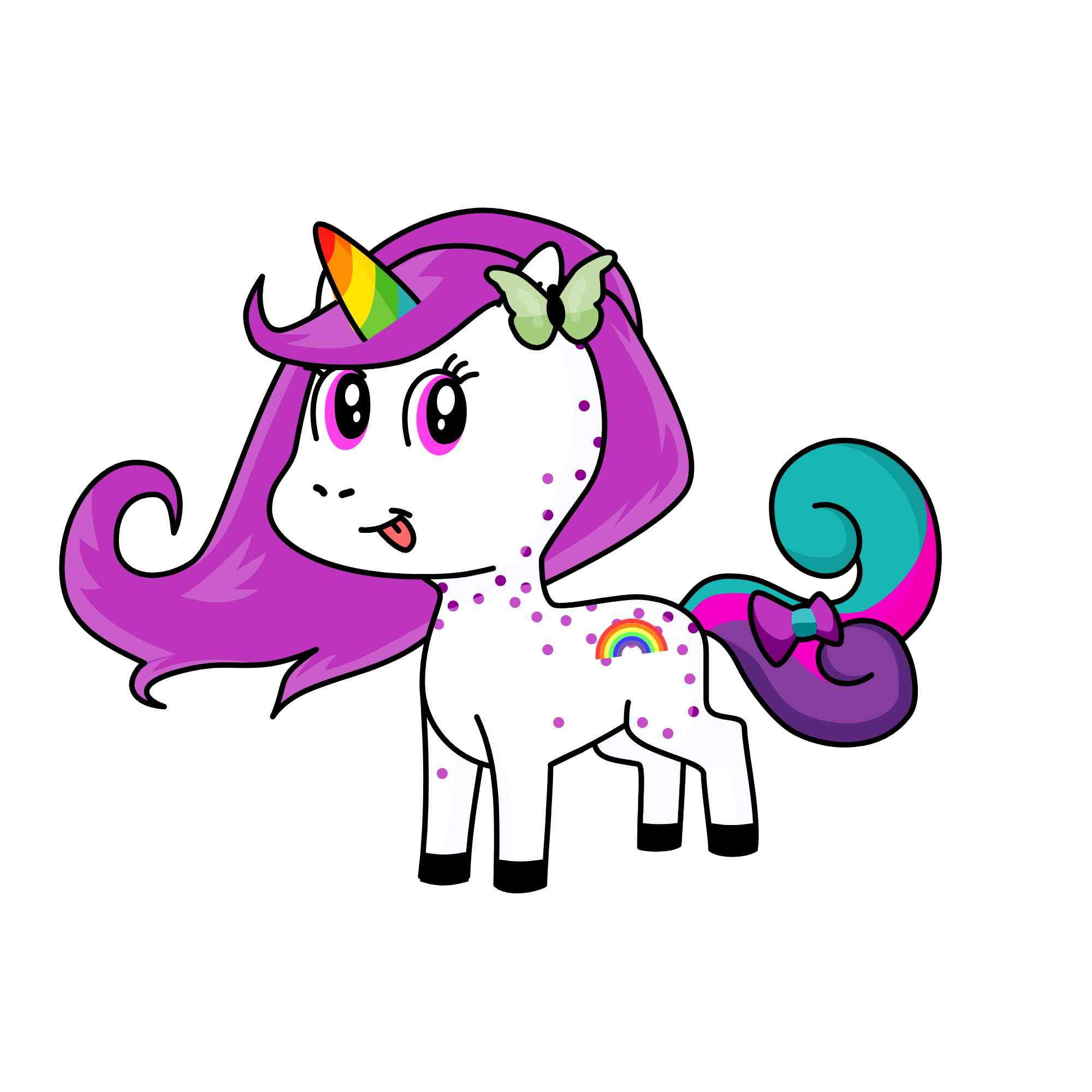 hello kitty cinnamoroll, the unicorn