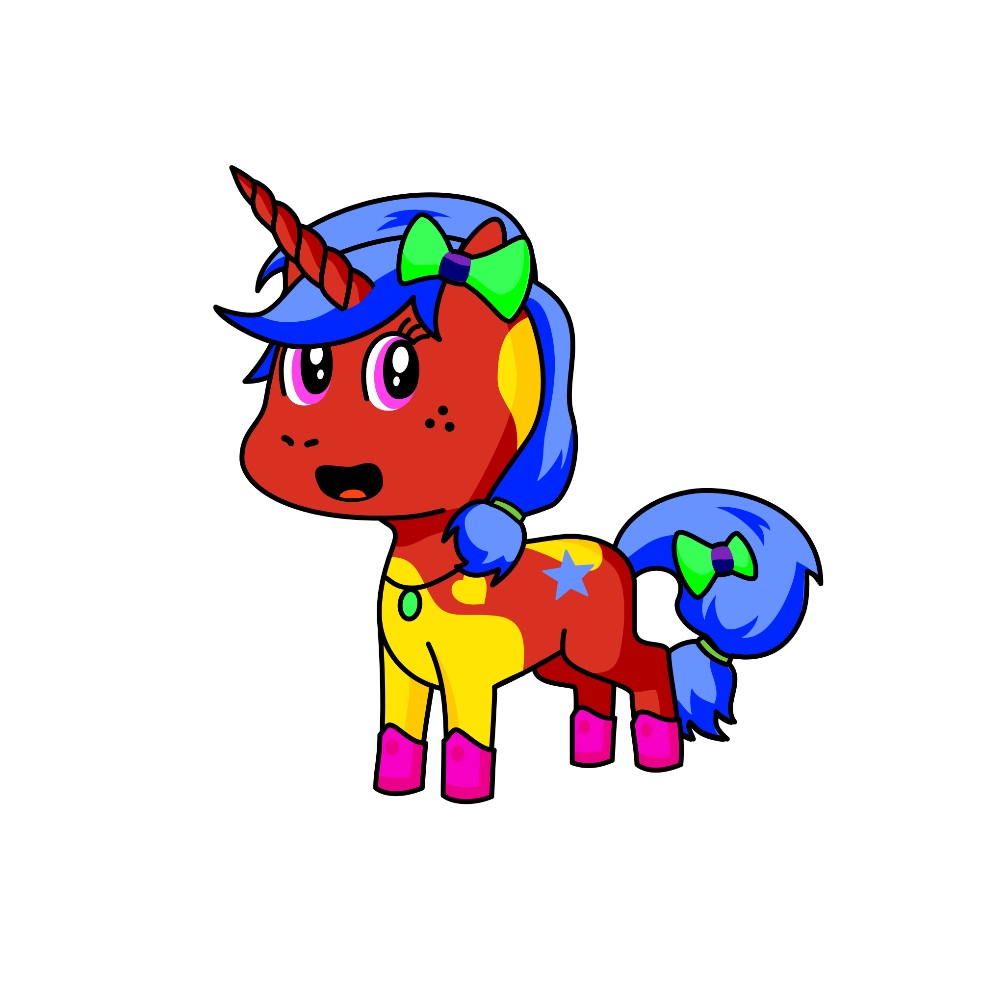The Rainbow Unicorn, the unicorn