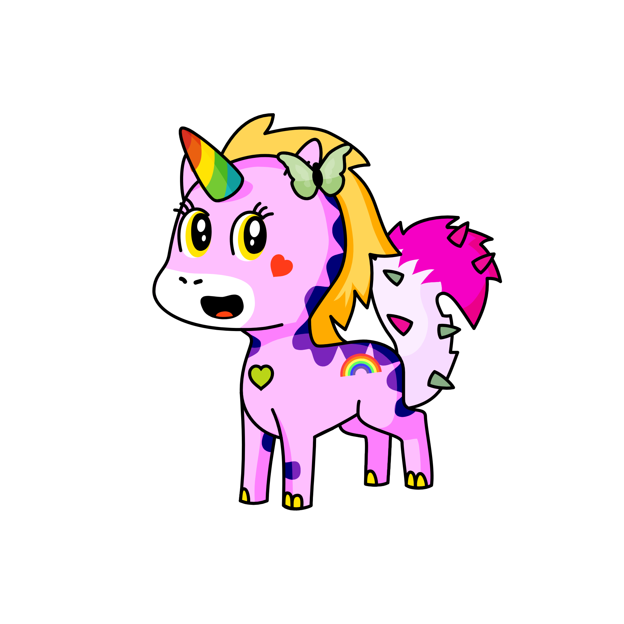 bright night  glow, the unicorn