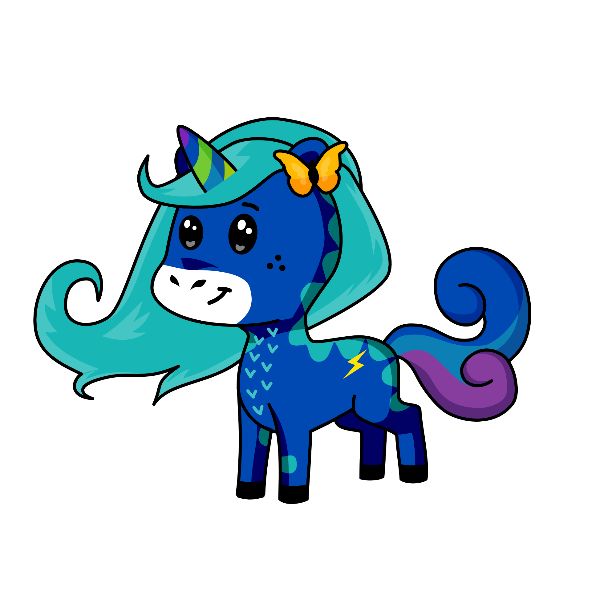 moonlight, the unicorn