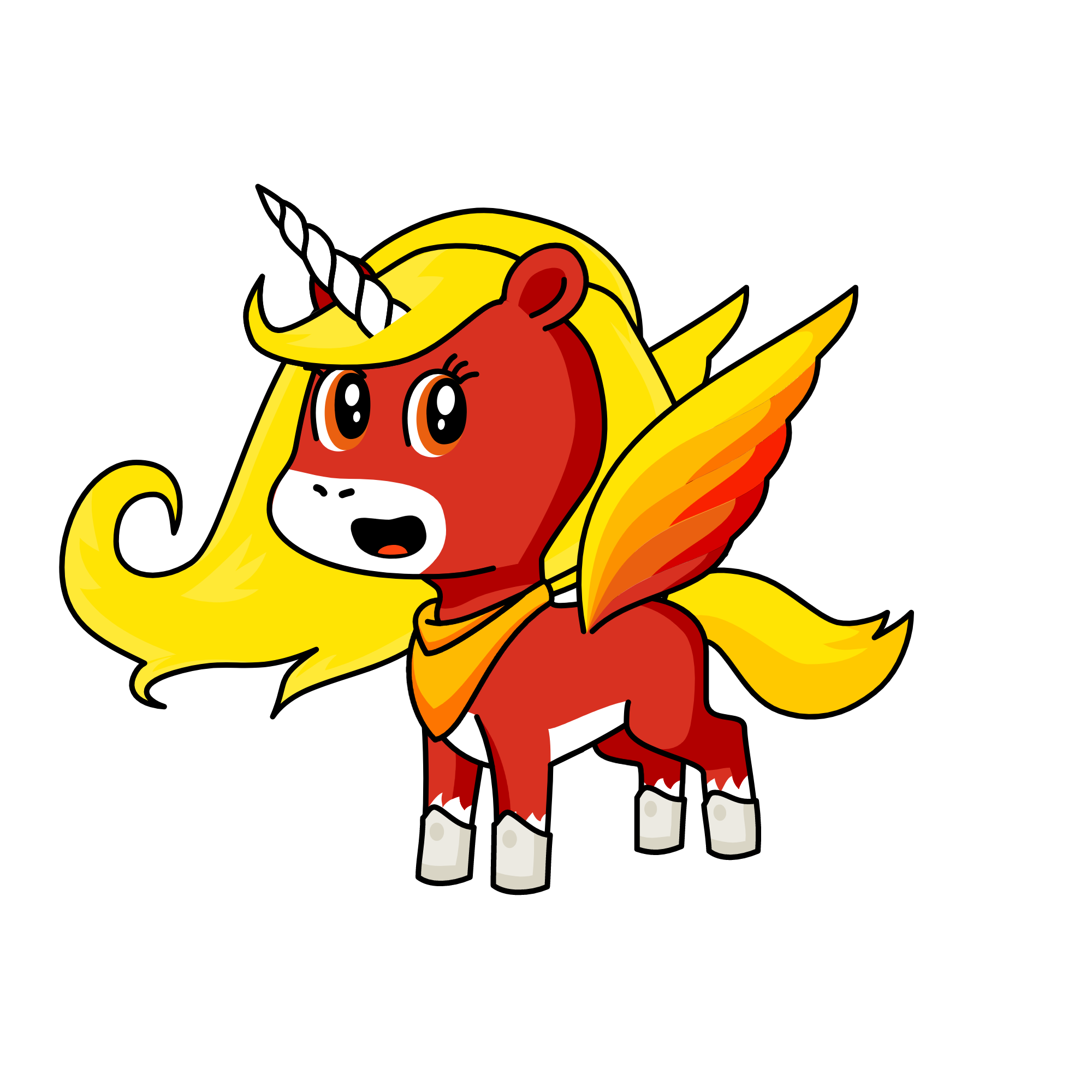 Sunset, the unicorn