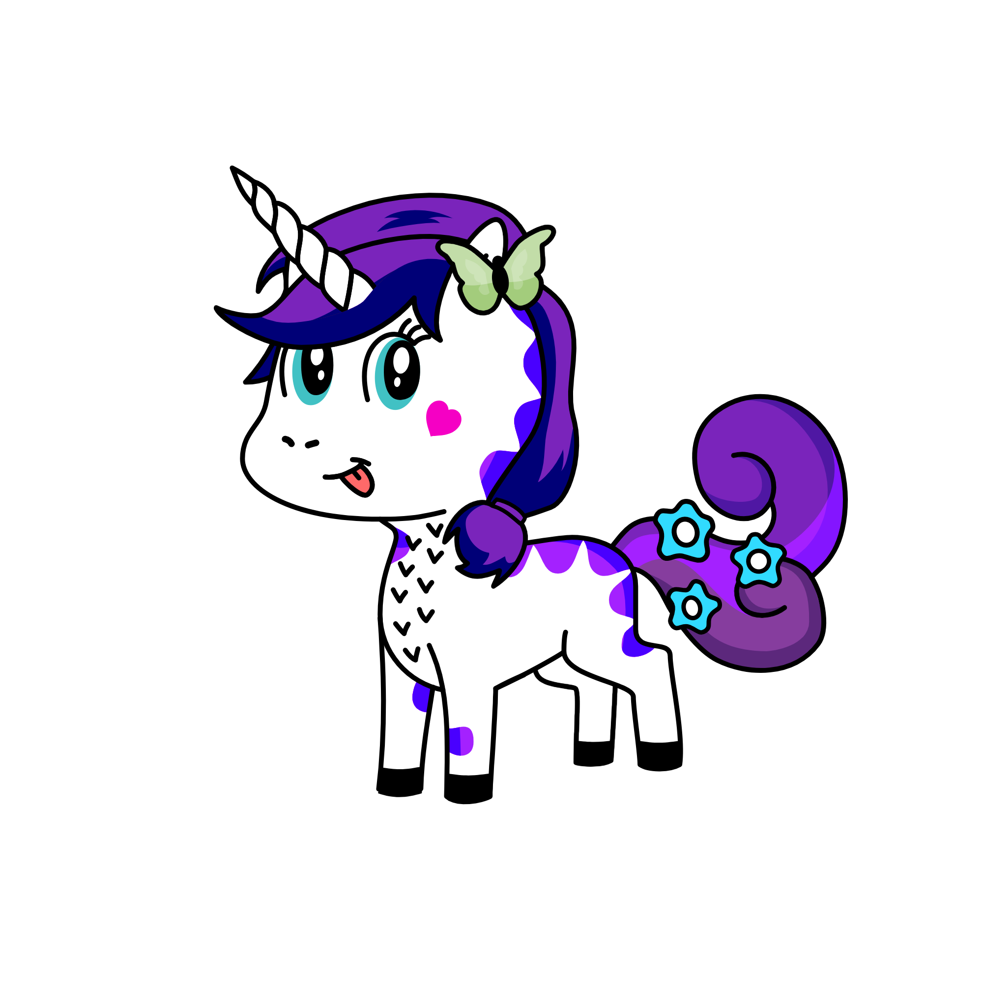 Purple Doodles, the unicorn