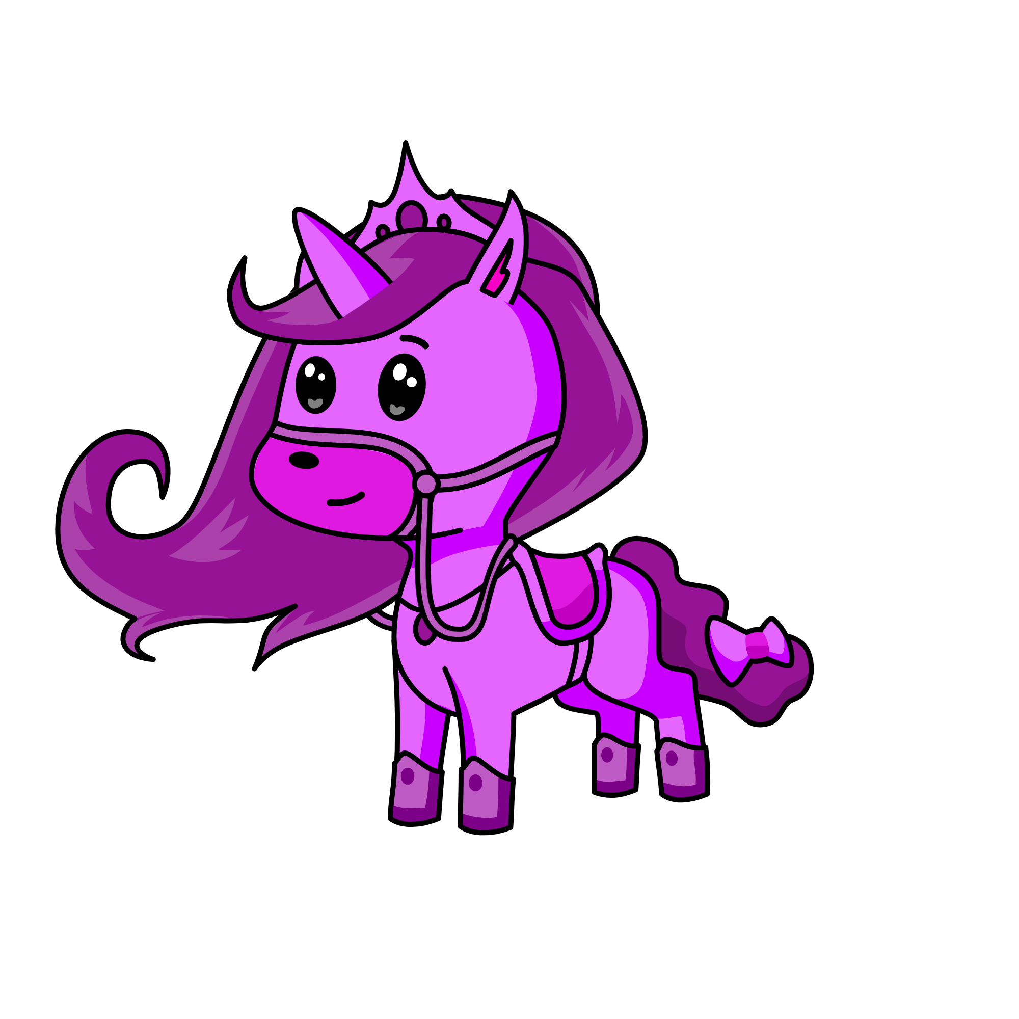Purplelyn (in night mode), the unicorn