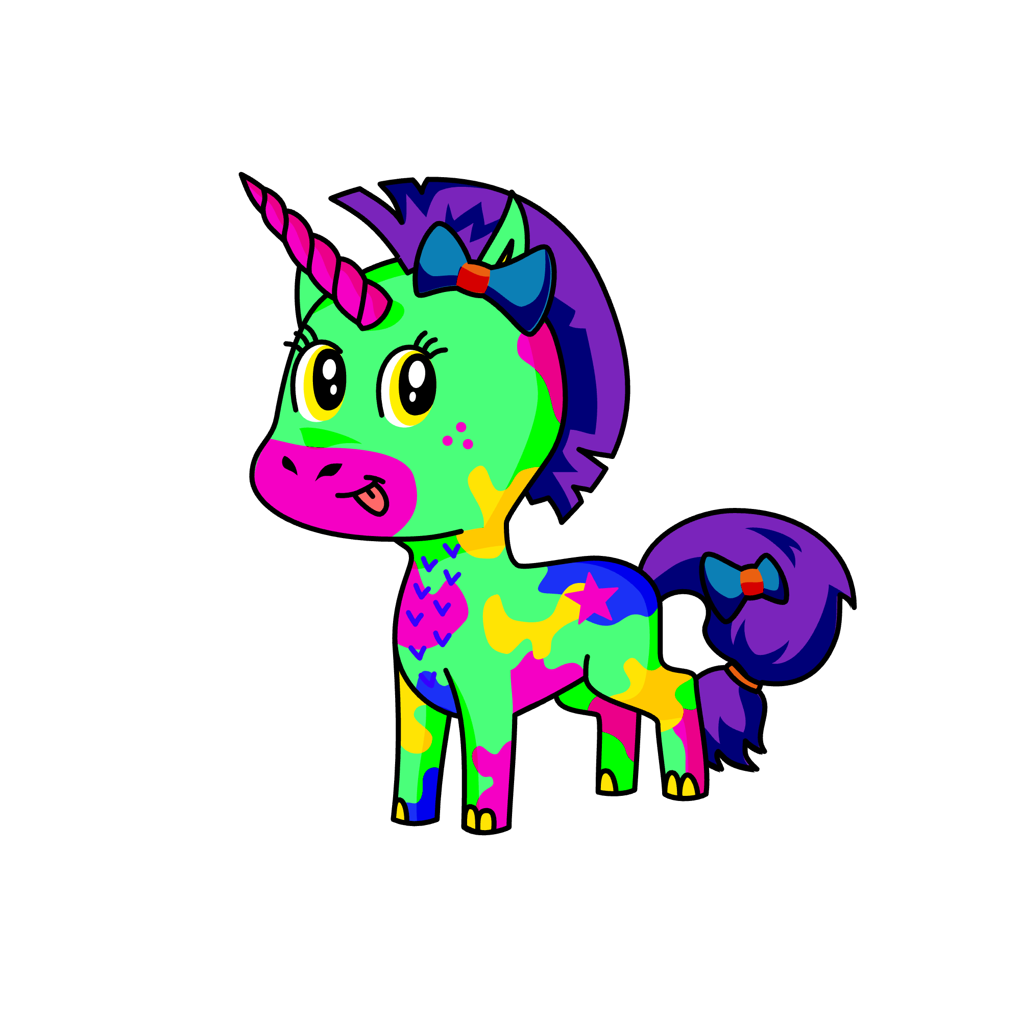 Majestic Green Horse, the unicorn