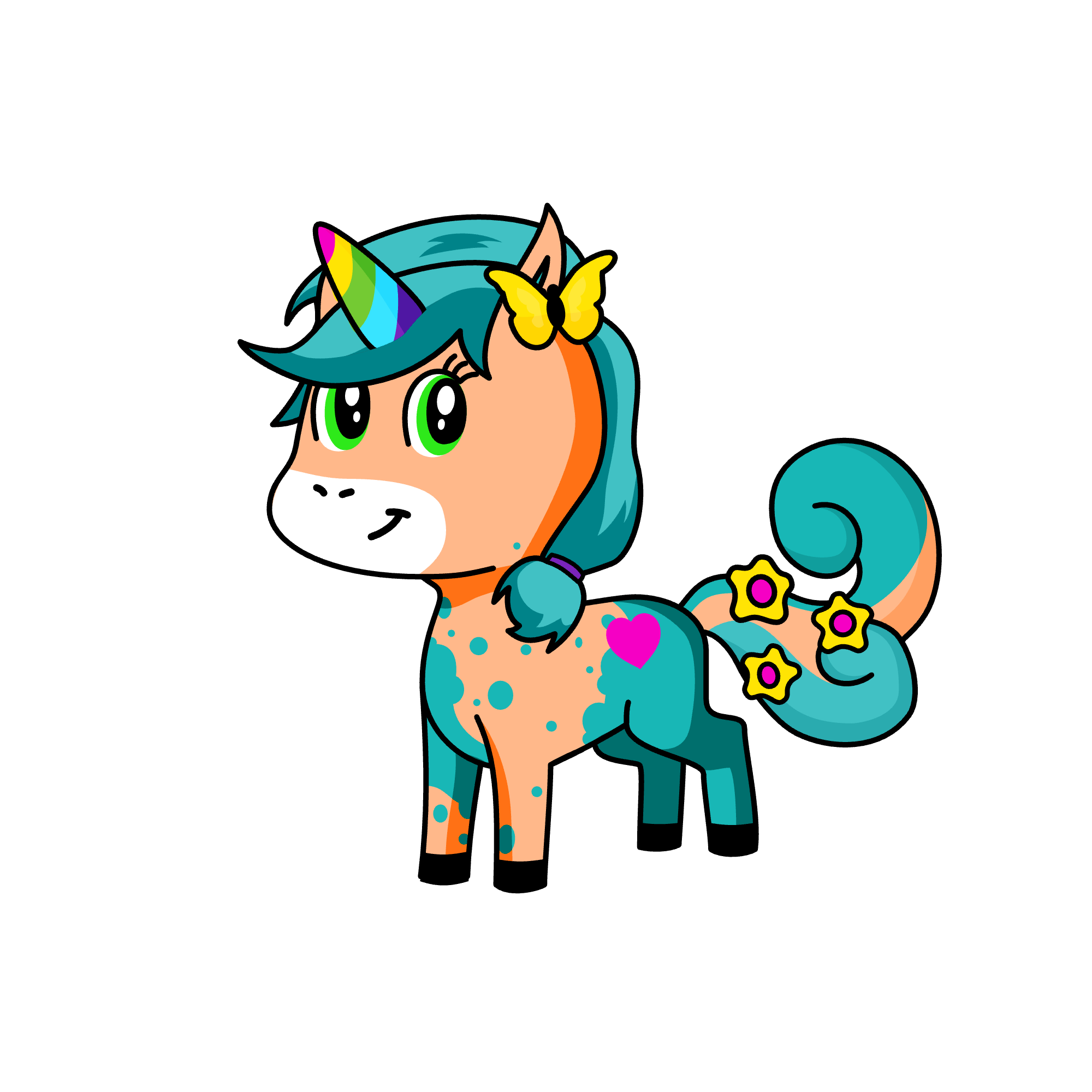 Peach, the unicorn