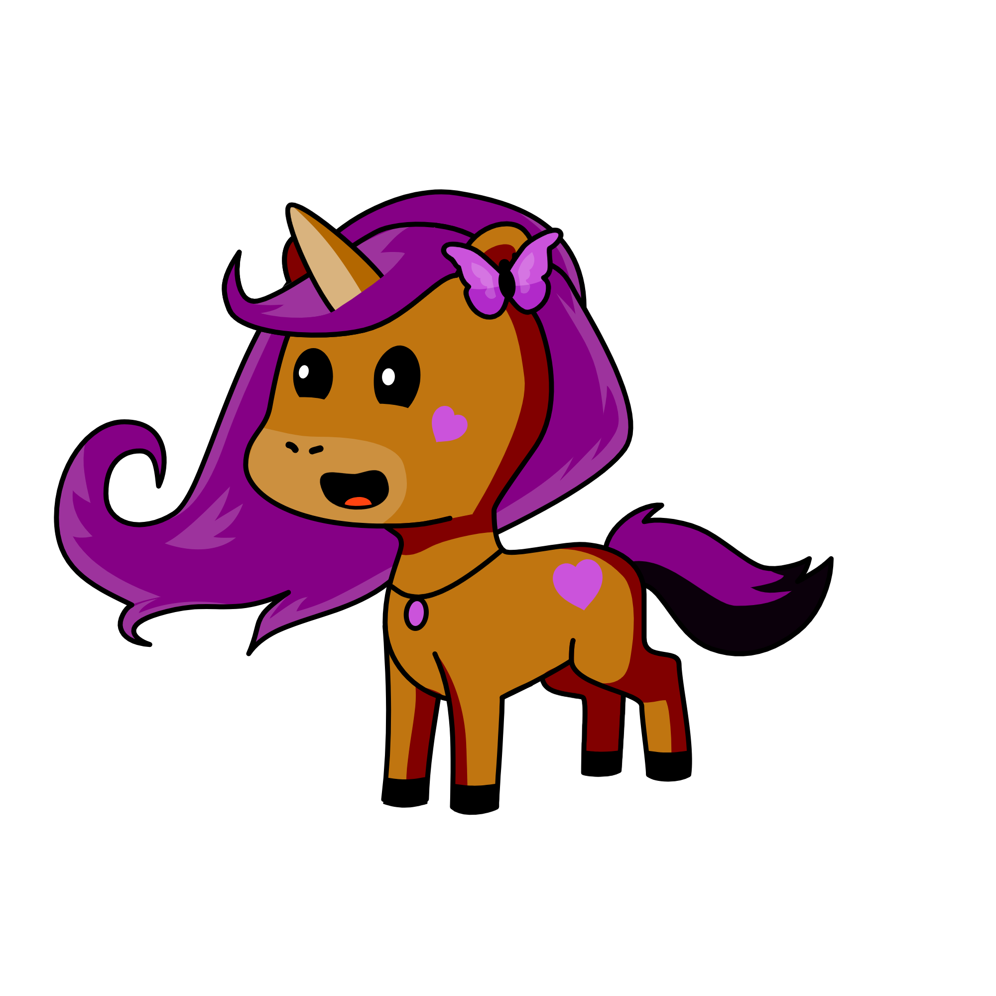 Violet, the unicorn