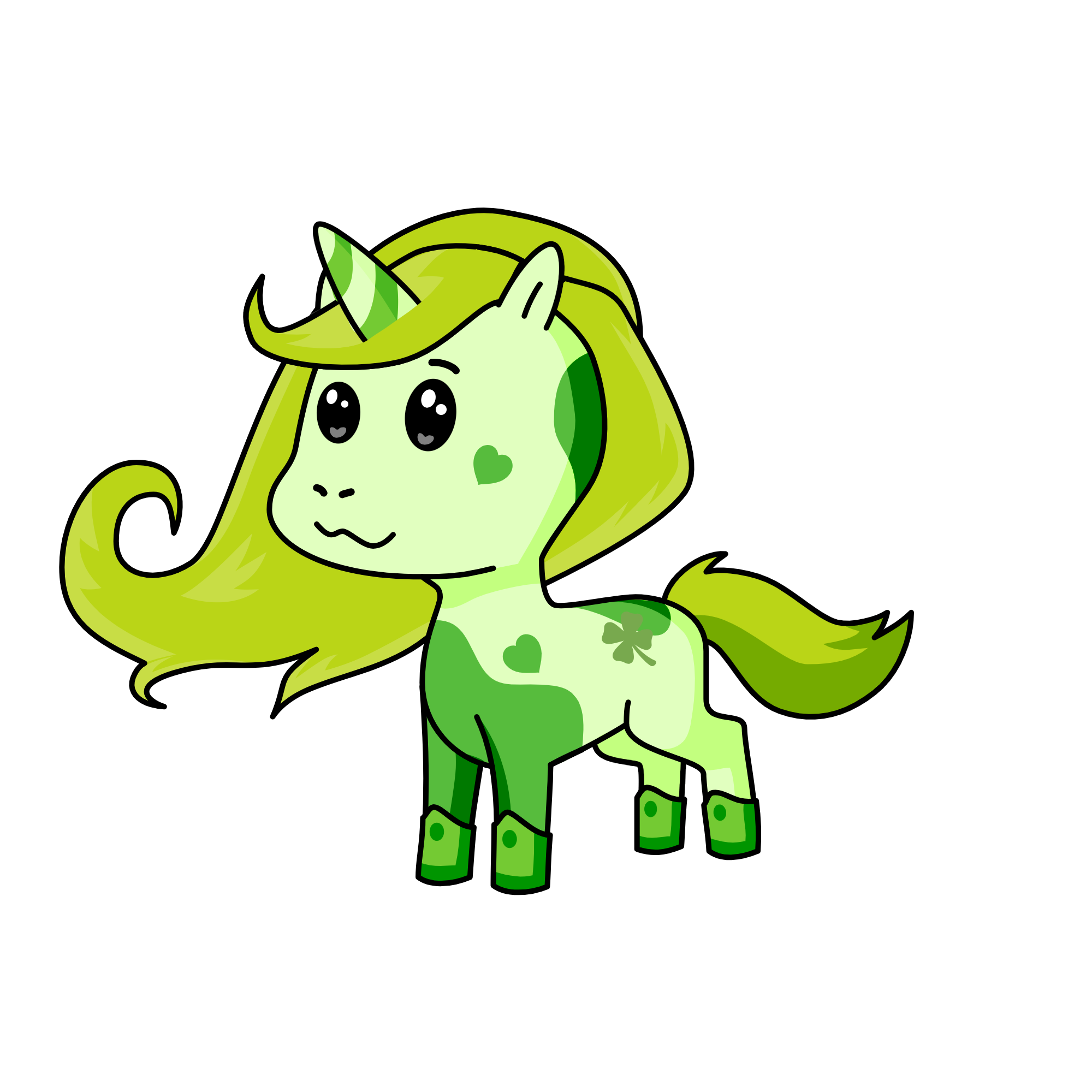 GREEN PRINCESS, the unicorn