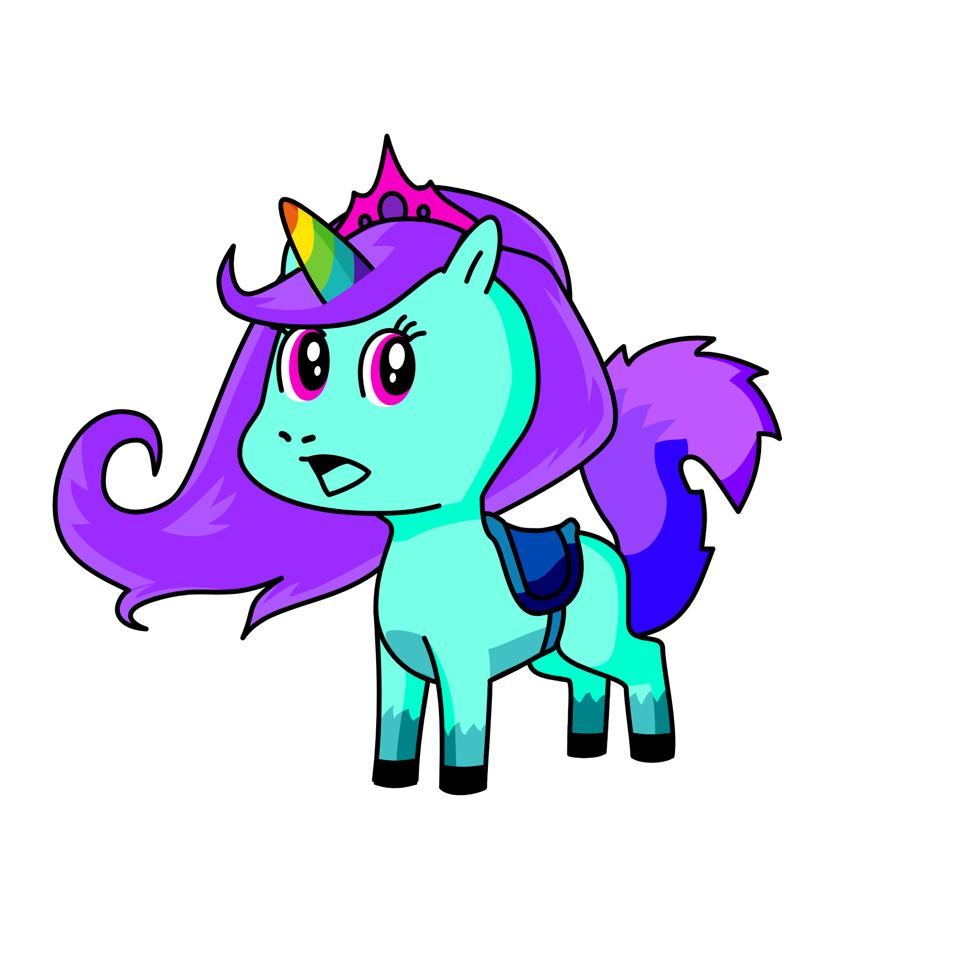 Princess squirrel, the unicorn