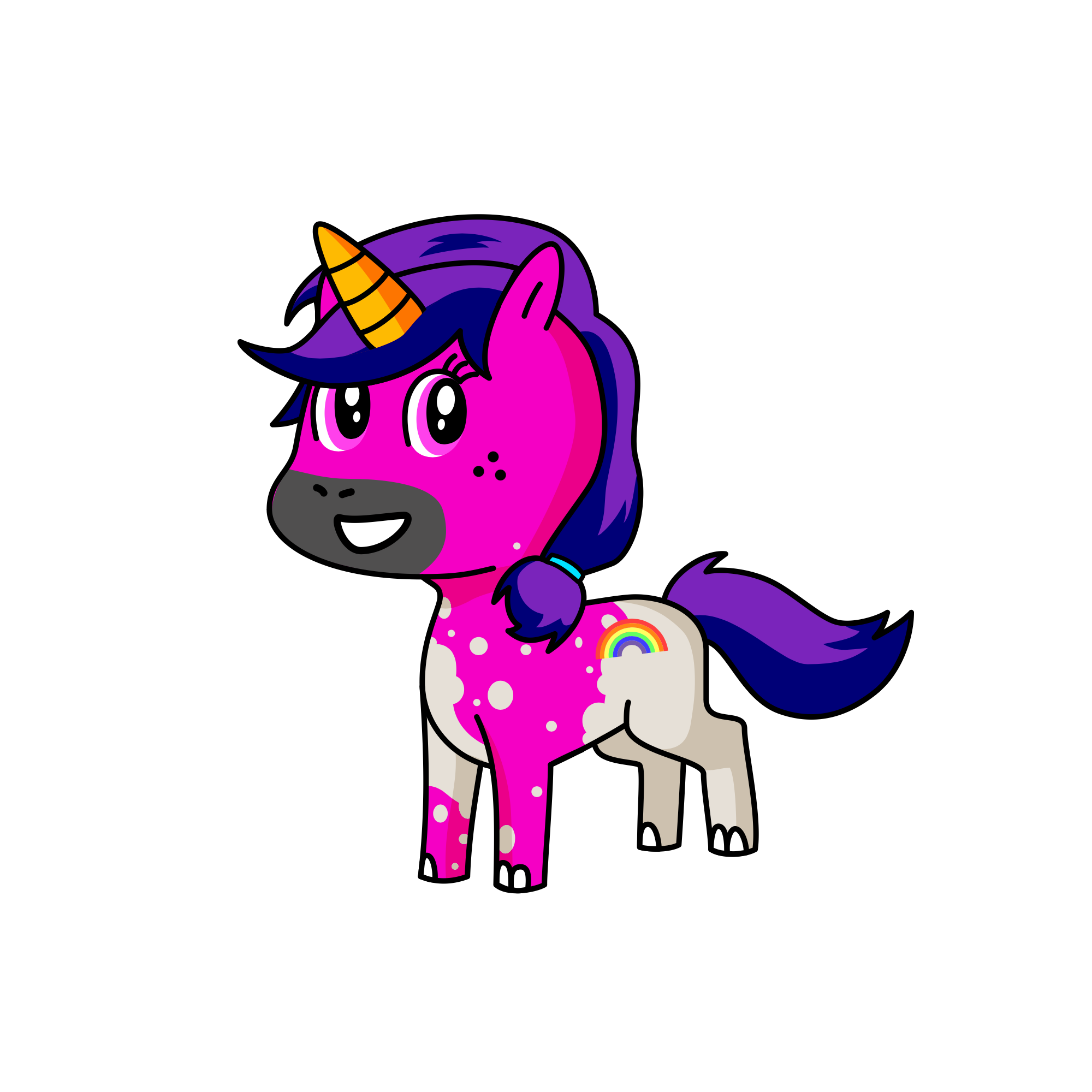 Sparkle cupcake , the unicorn