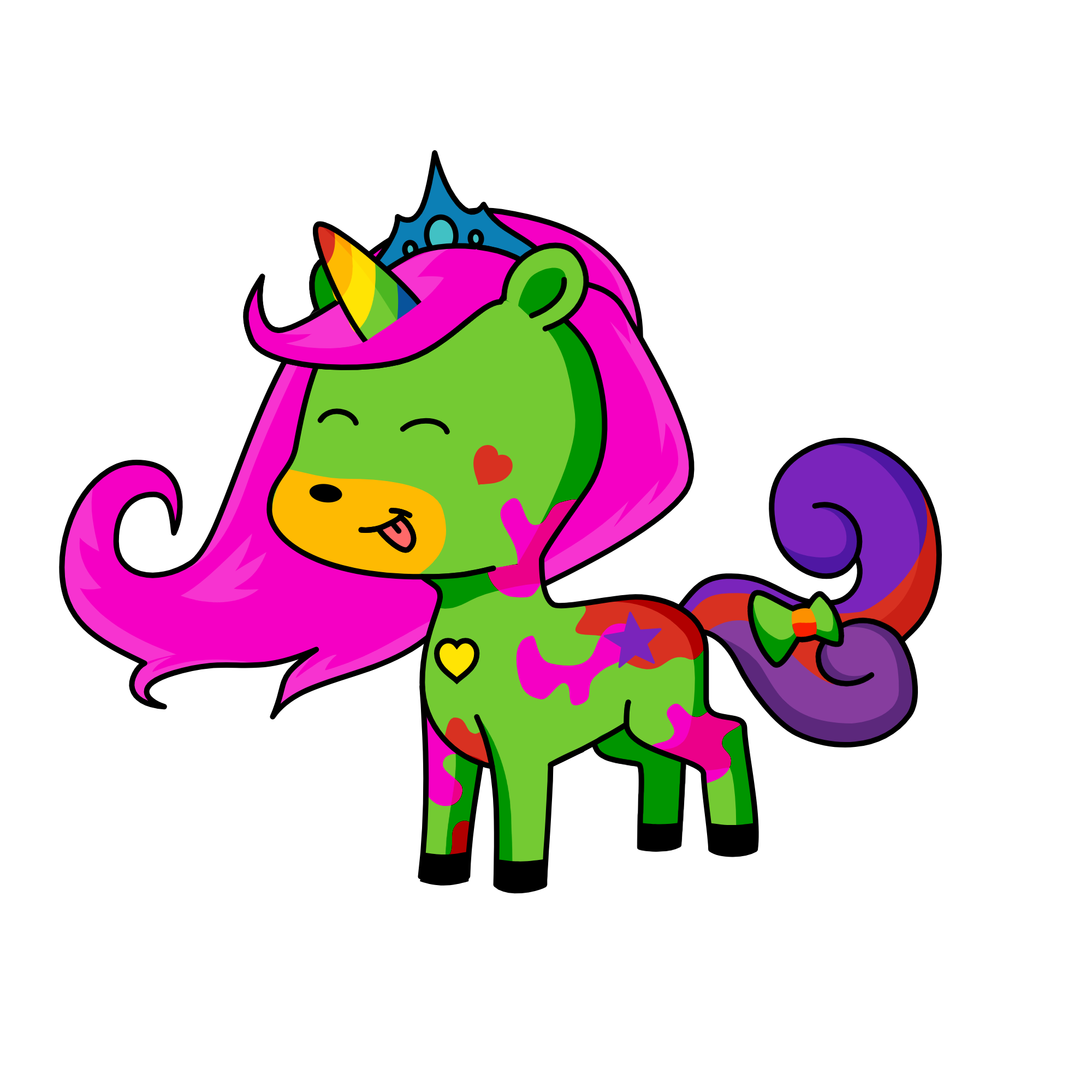 Rainbow, the unicorn