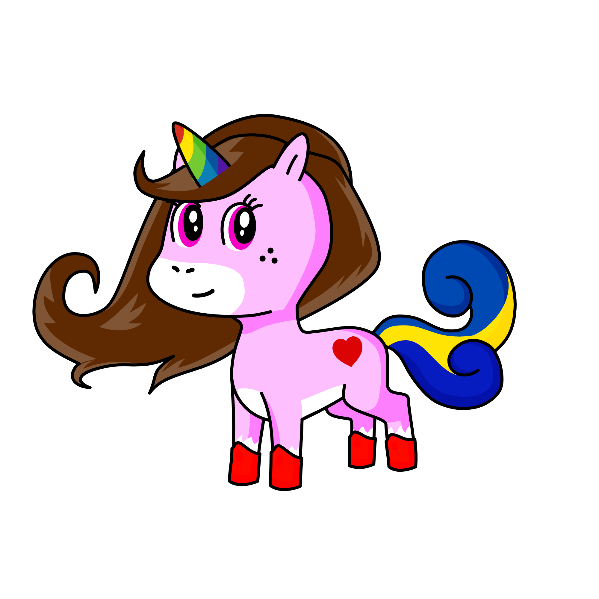 pinky beauty unicorn , the unicorn