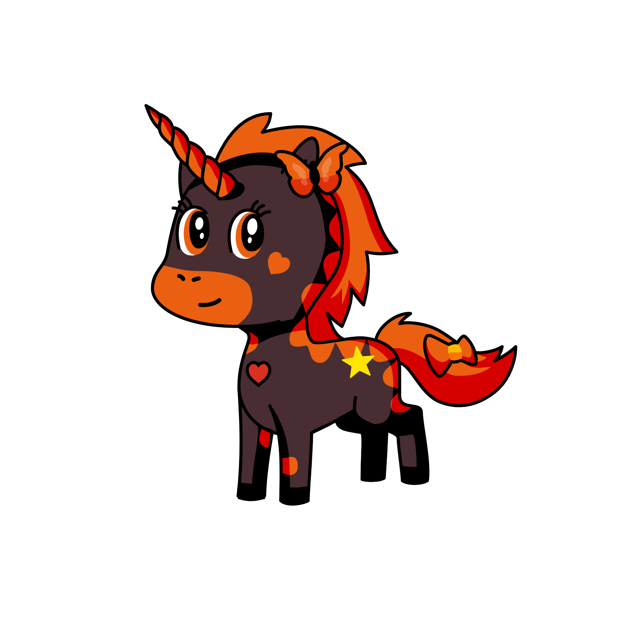 Orangey, the unicorn