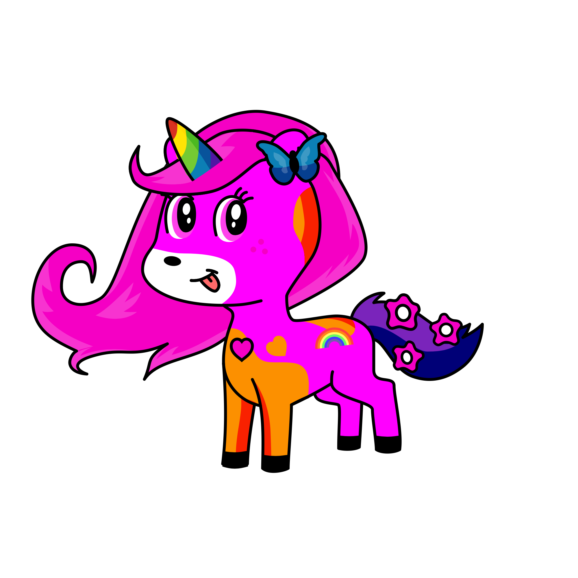 Rainbow sparkle, the unicorn