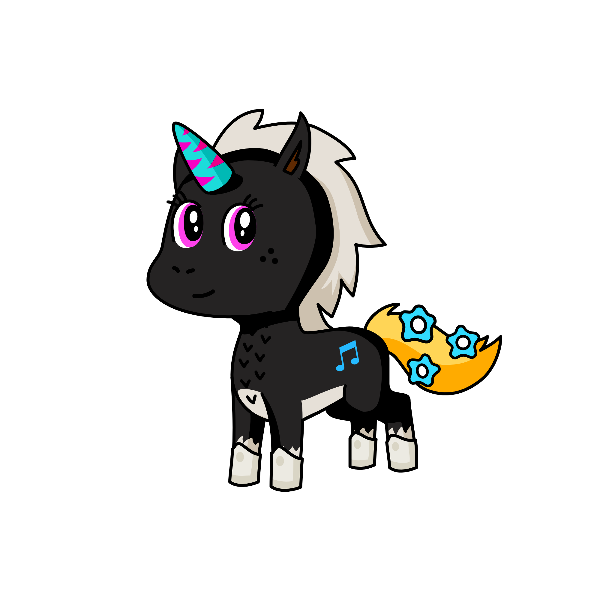 rainbow sparkels, the unicorn