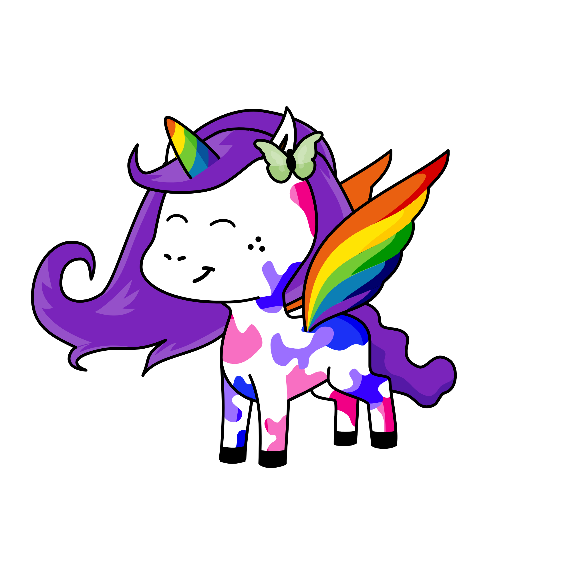Rainbeow, the unicorn