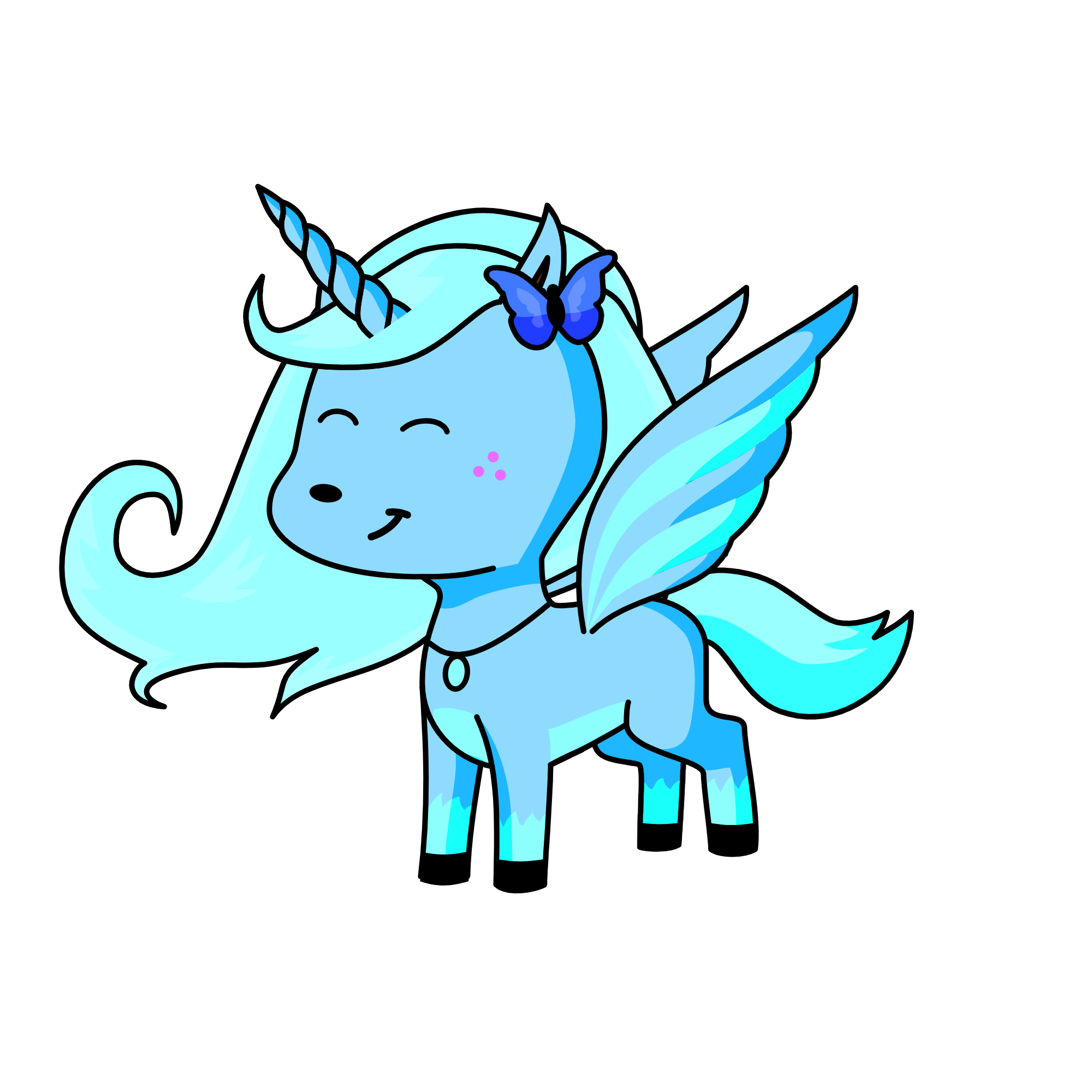 Blouy, the unicorn