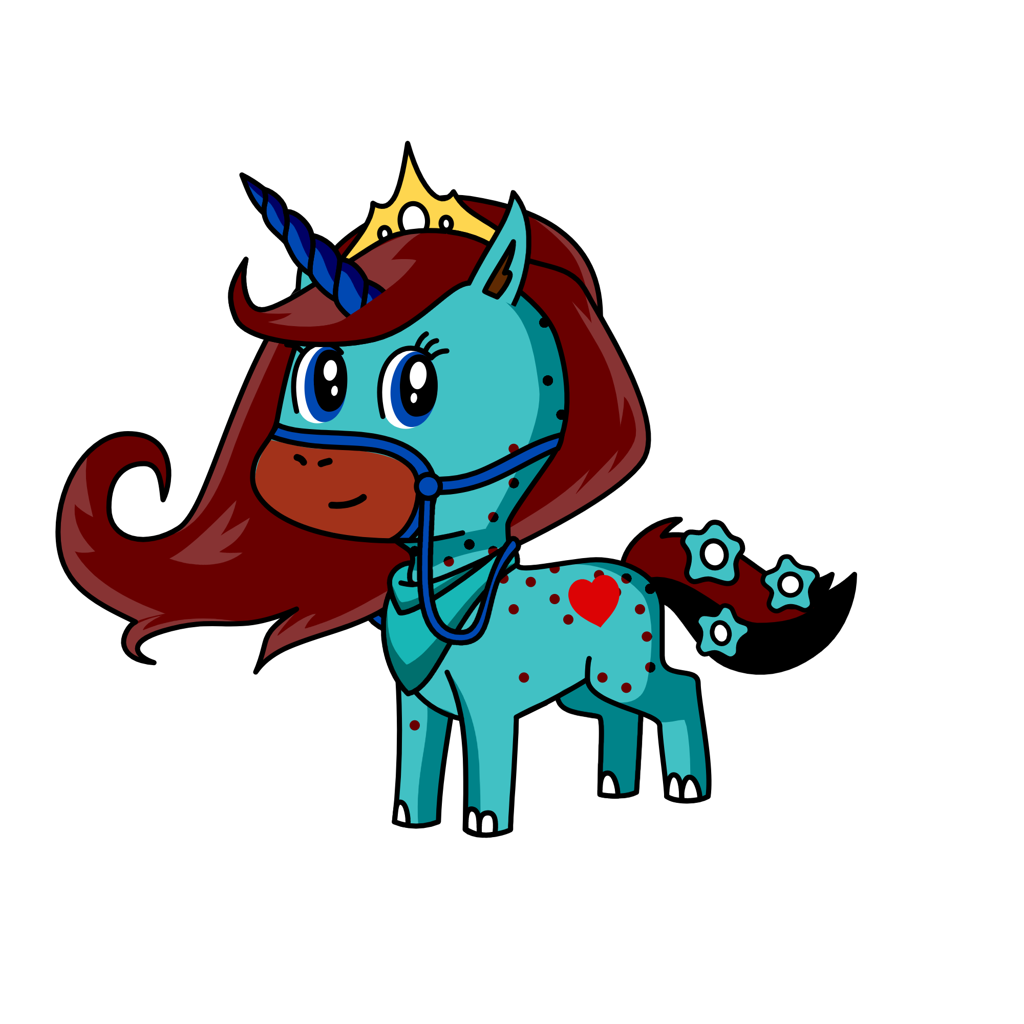 bluey love, the unicorn