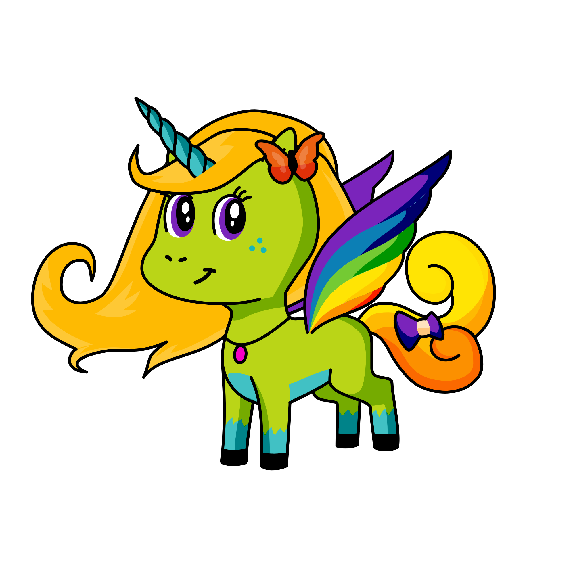 regen bogen, the unicorn