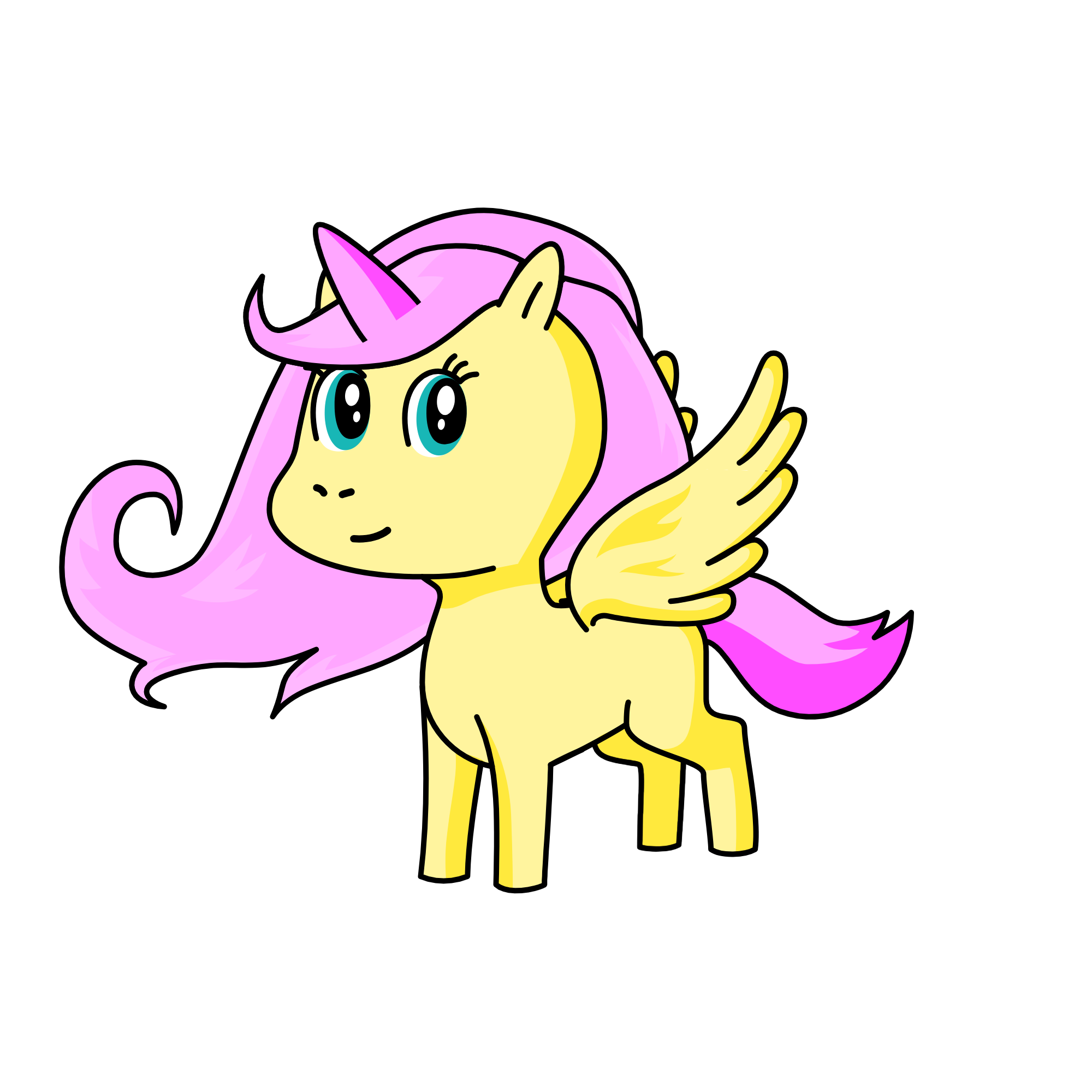 Fluttershy, the unicorn