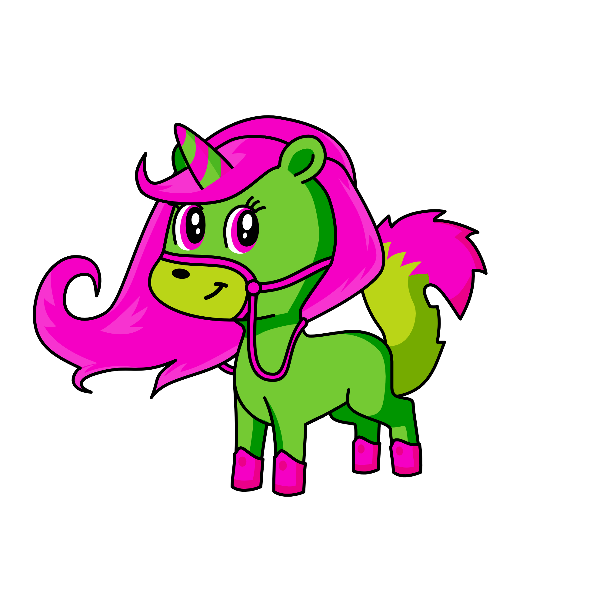 Greenie pie, the unicorn