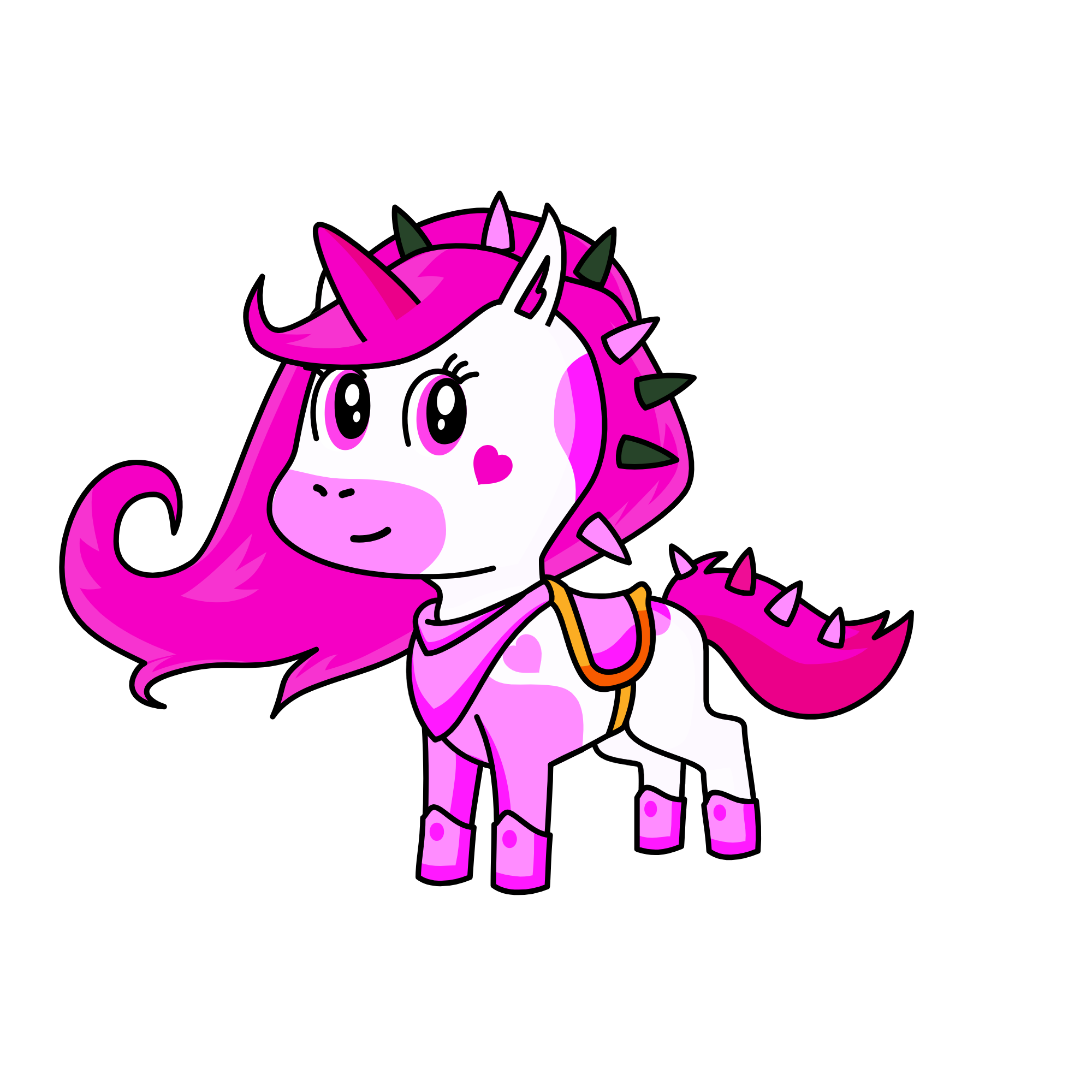 Dimond pink, the unicorn