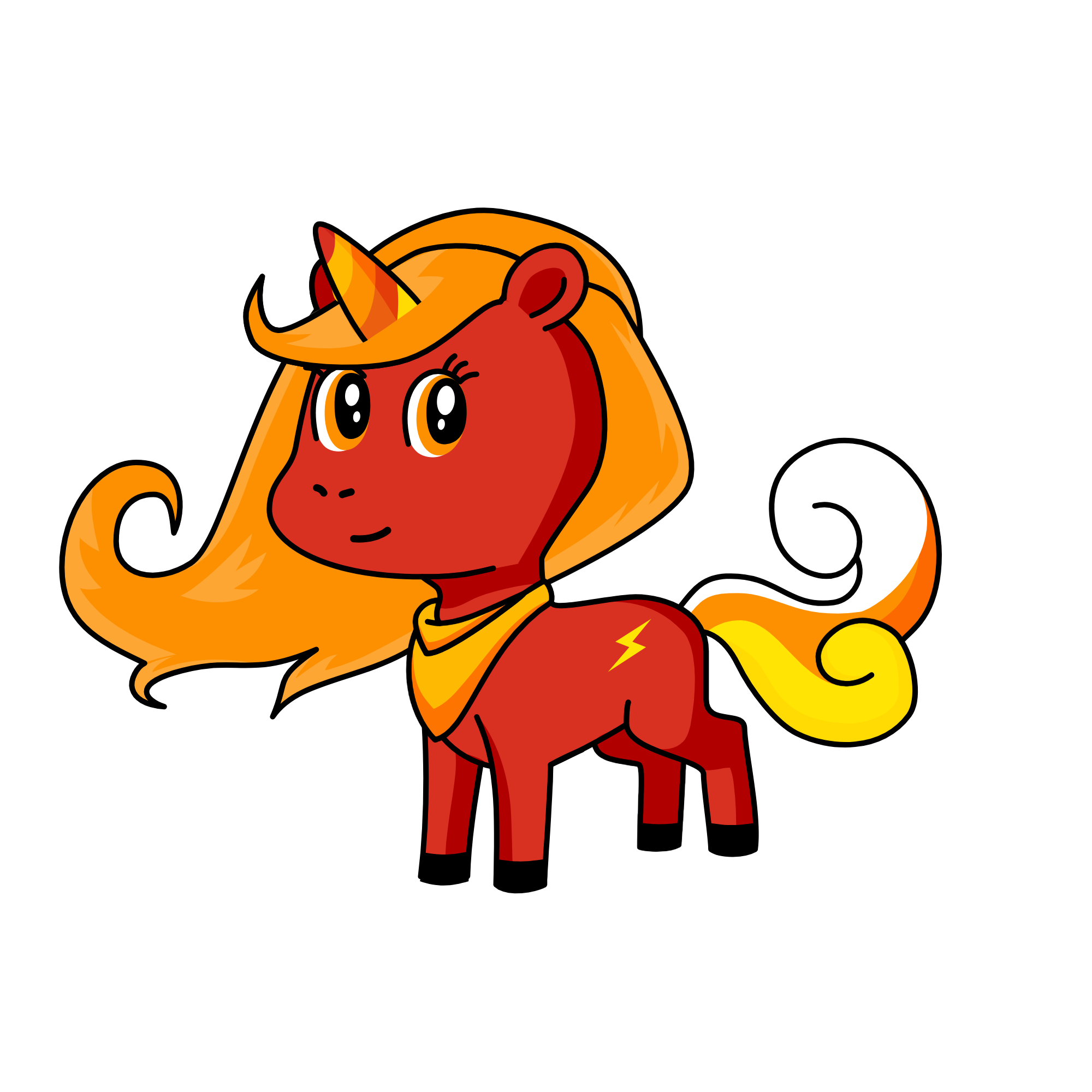  ruby the fire corn , the unicorn