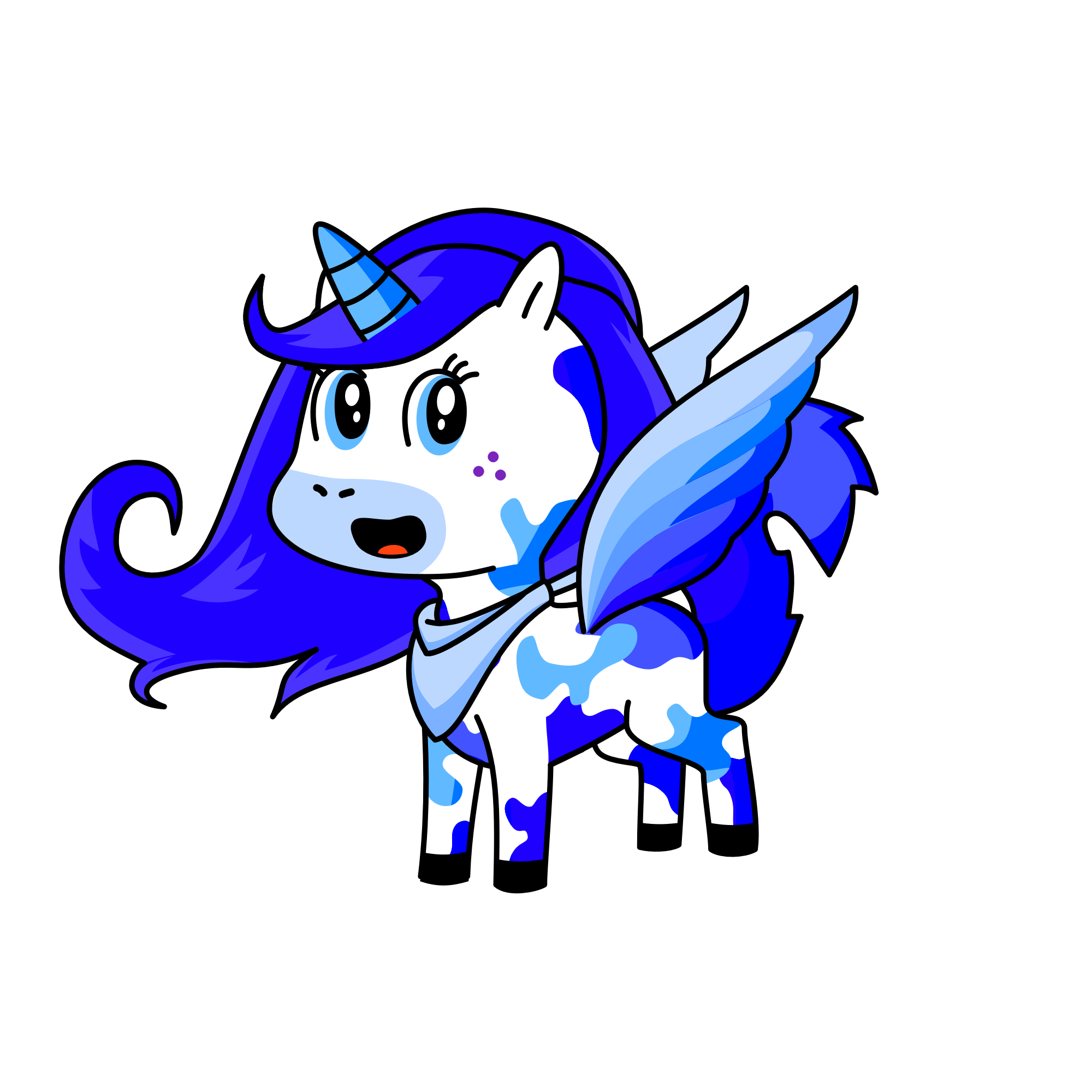 Blueare, the unicorn