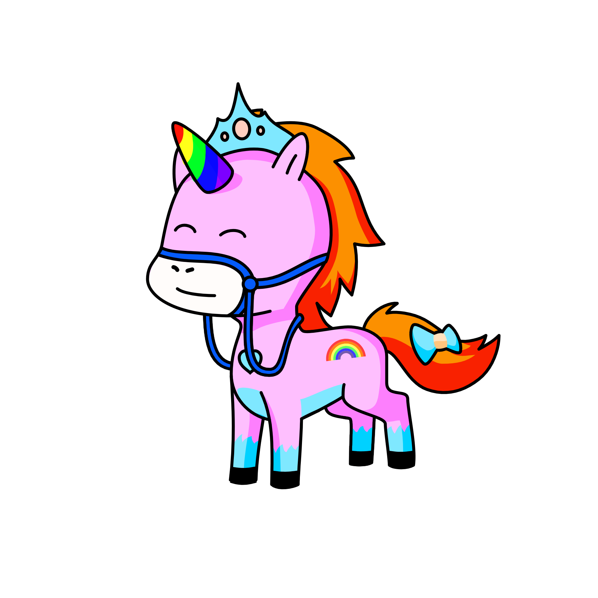rainbow princess, the unicorn