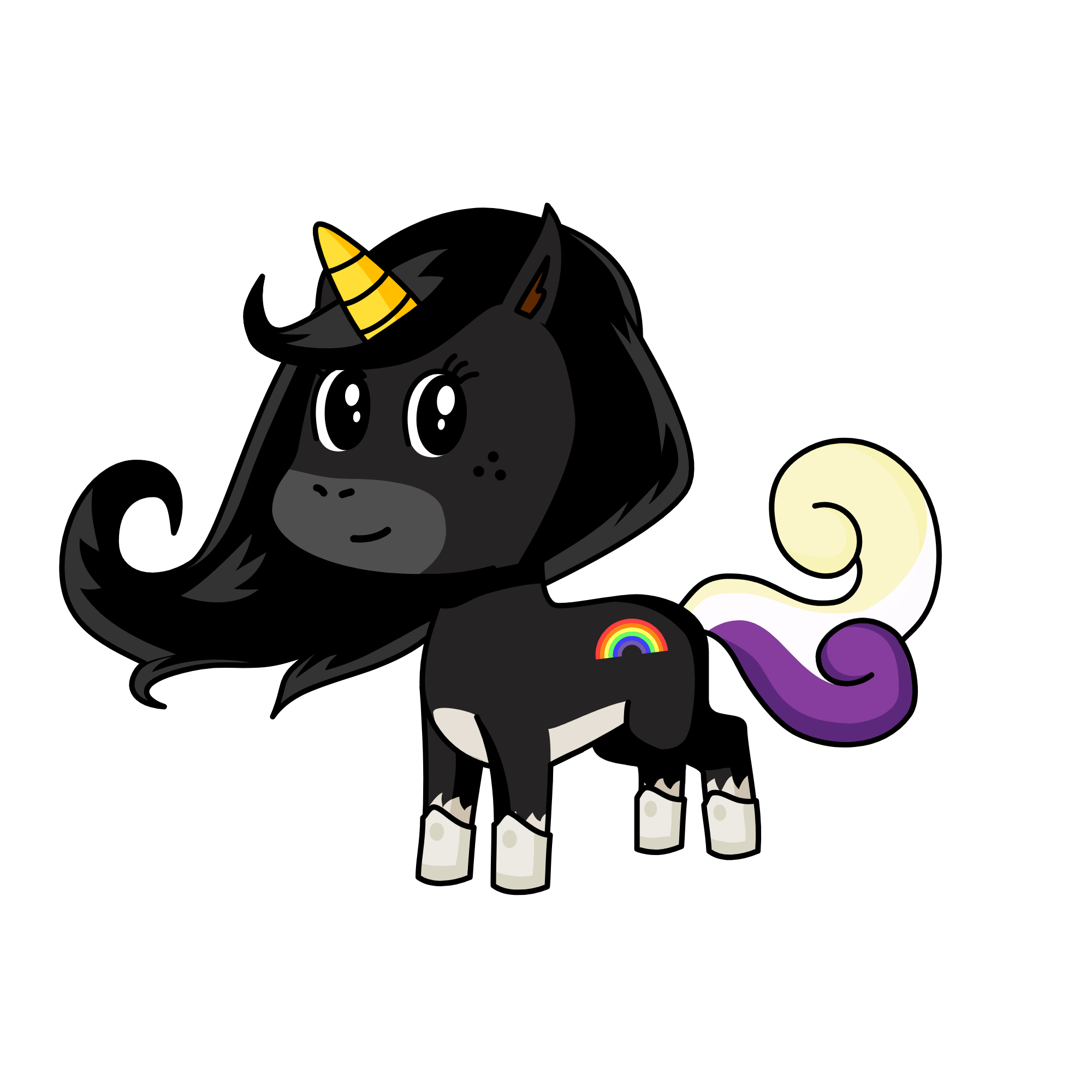 Blackey, the unicorn