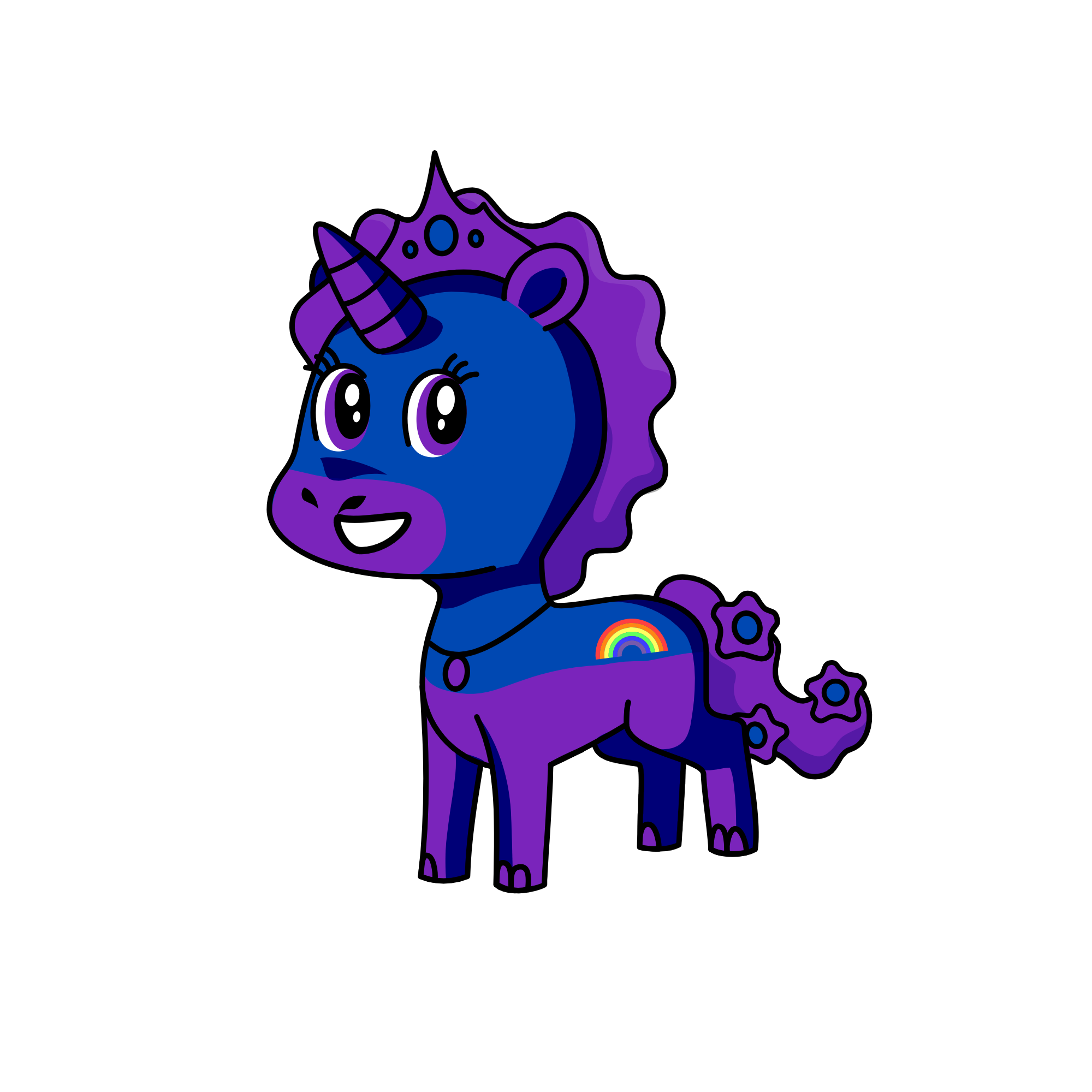 Purple, the unicorn