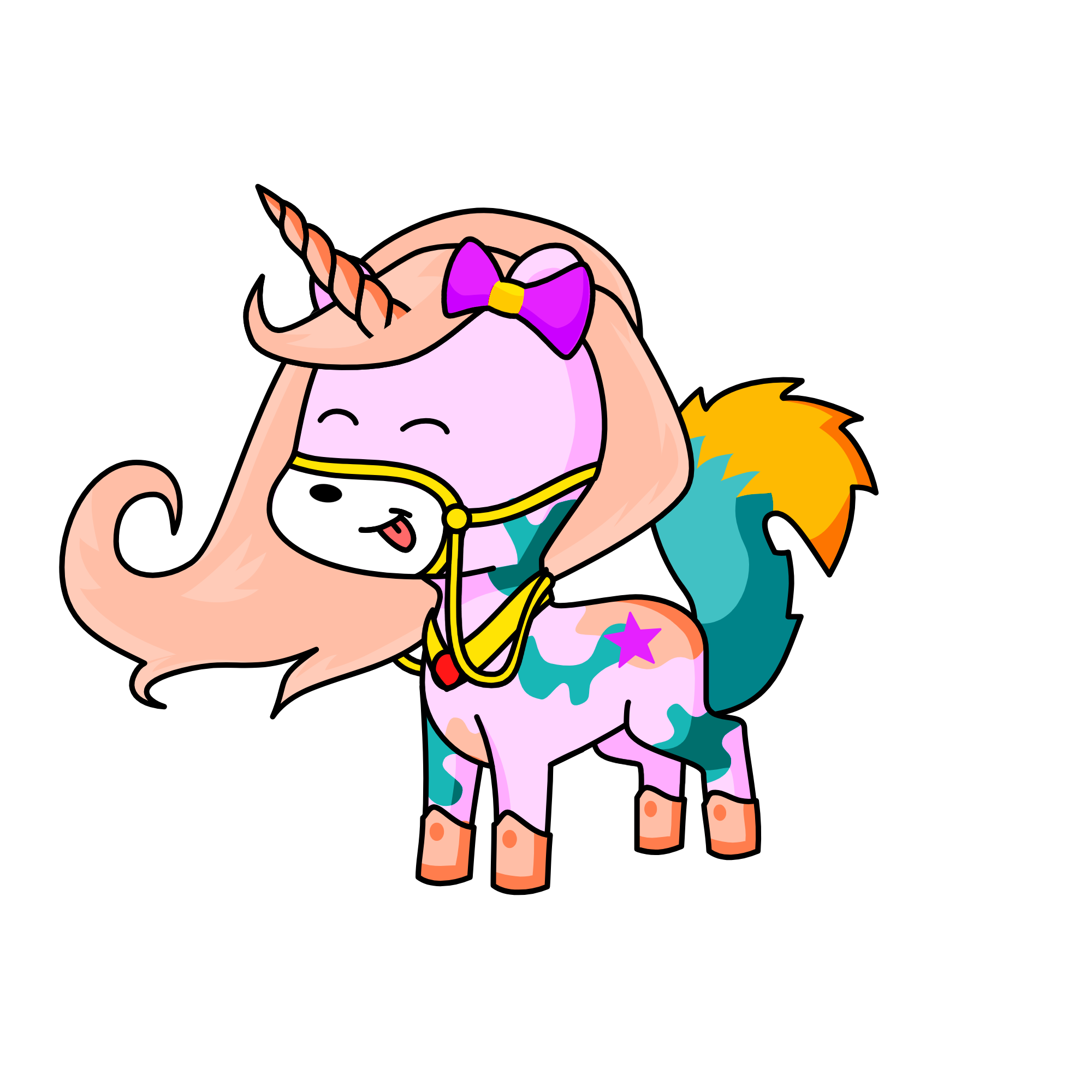 Pretty pie, the unicorn