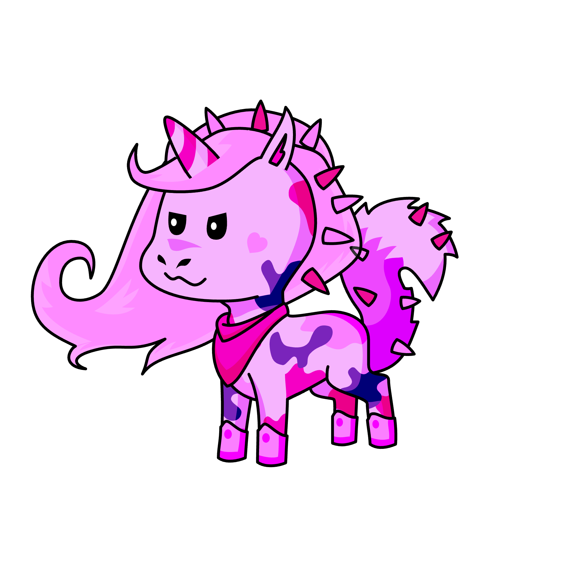 Pink Rocker, the unicorn