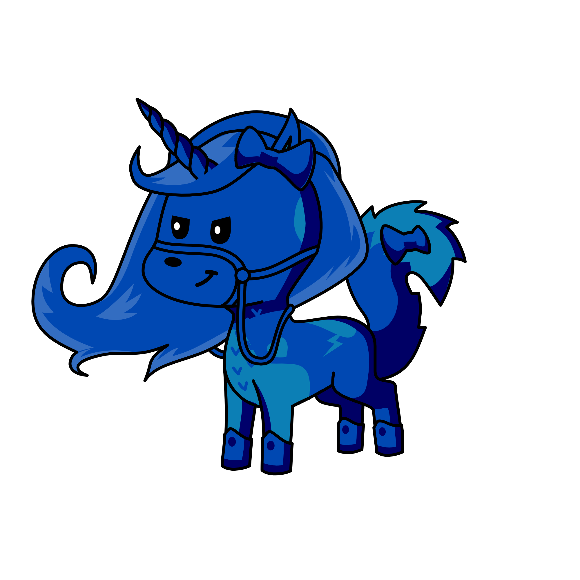 BLUE, the unicorn