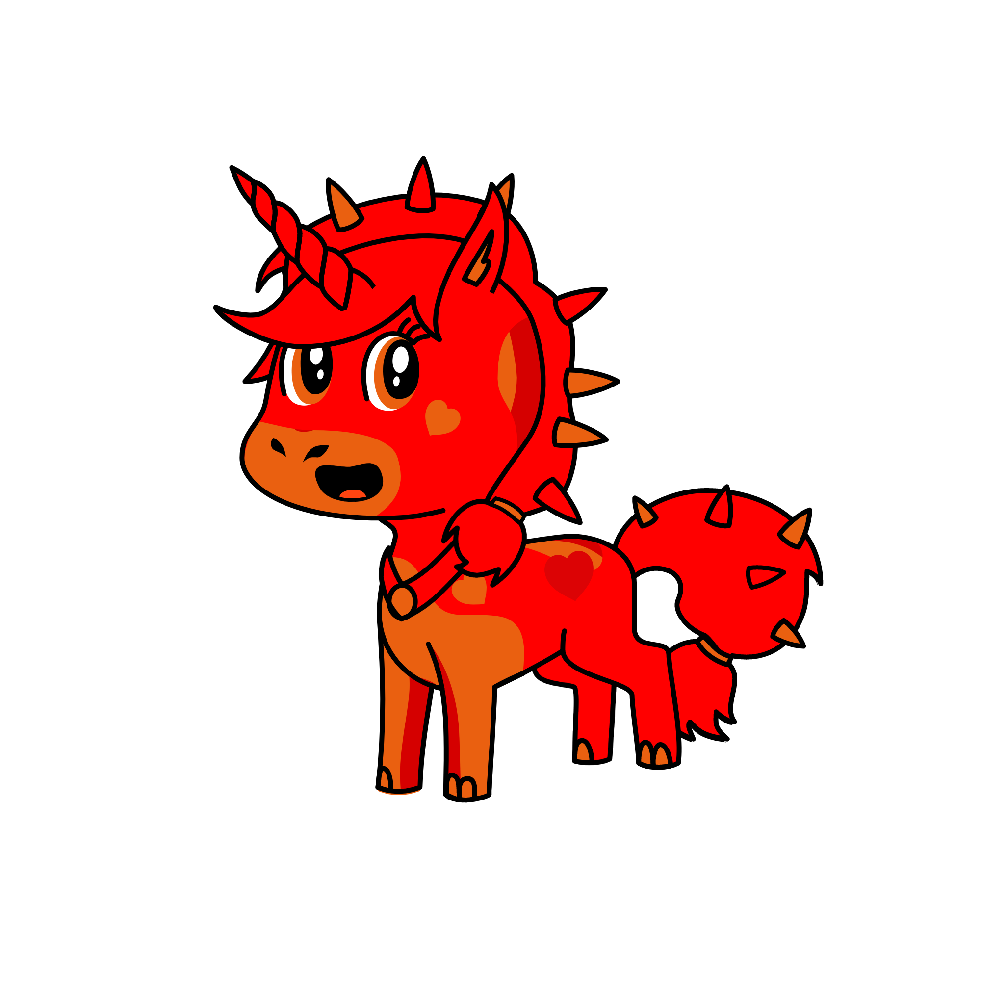 Spikey, the unicorn