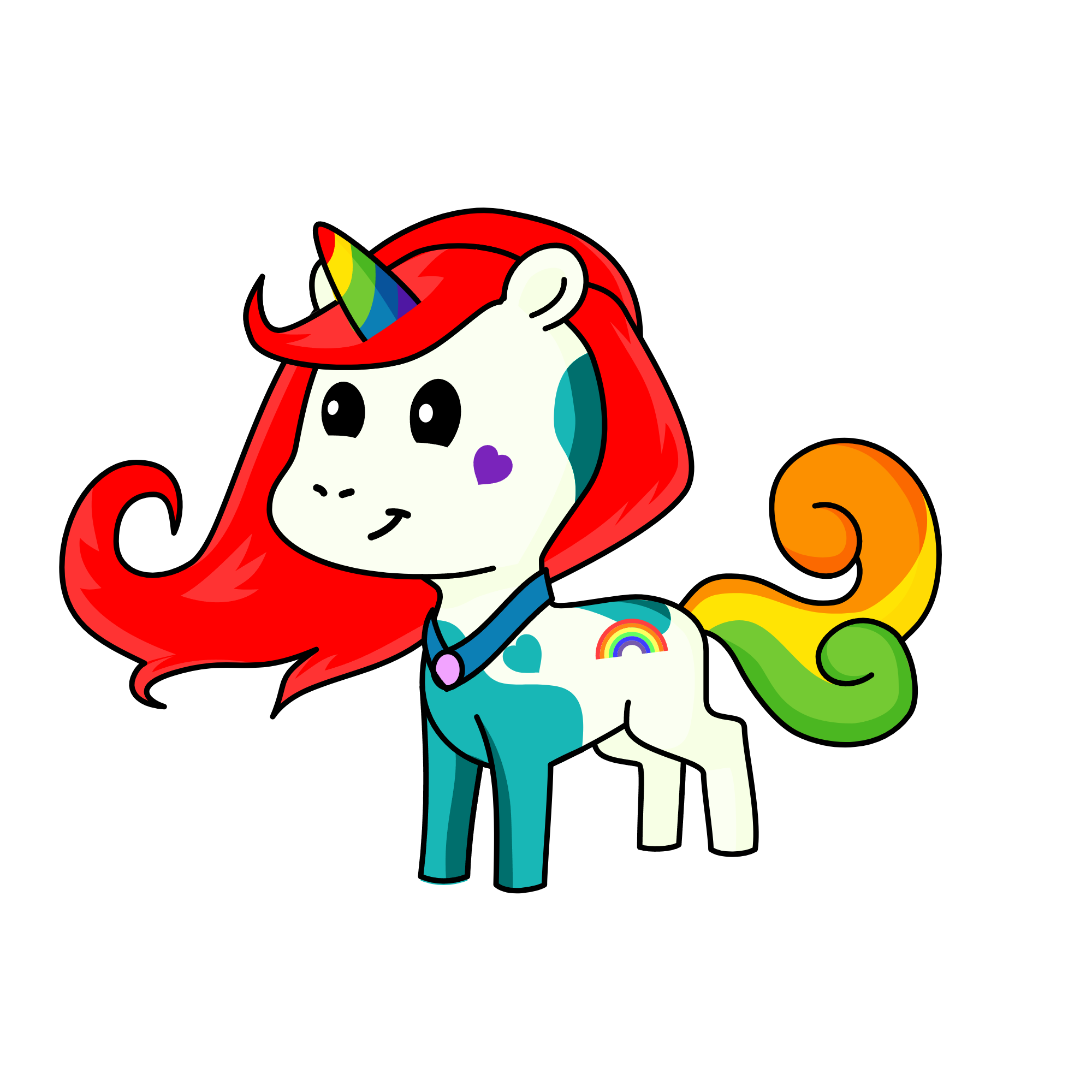 Rainbow, the unicorn