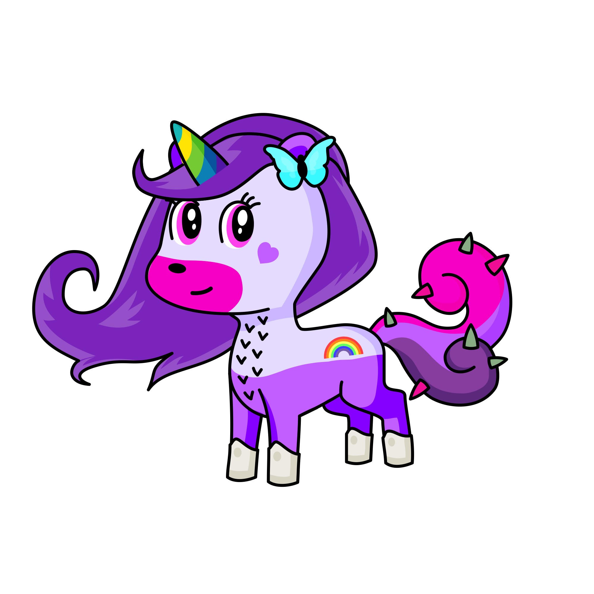 Rainbow , the unicorn
