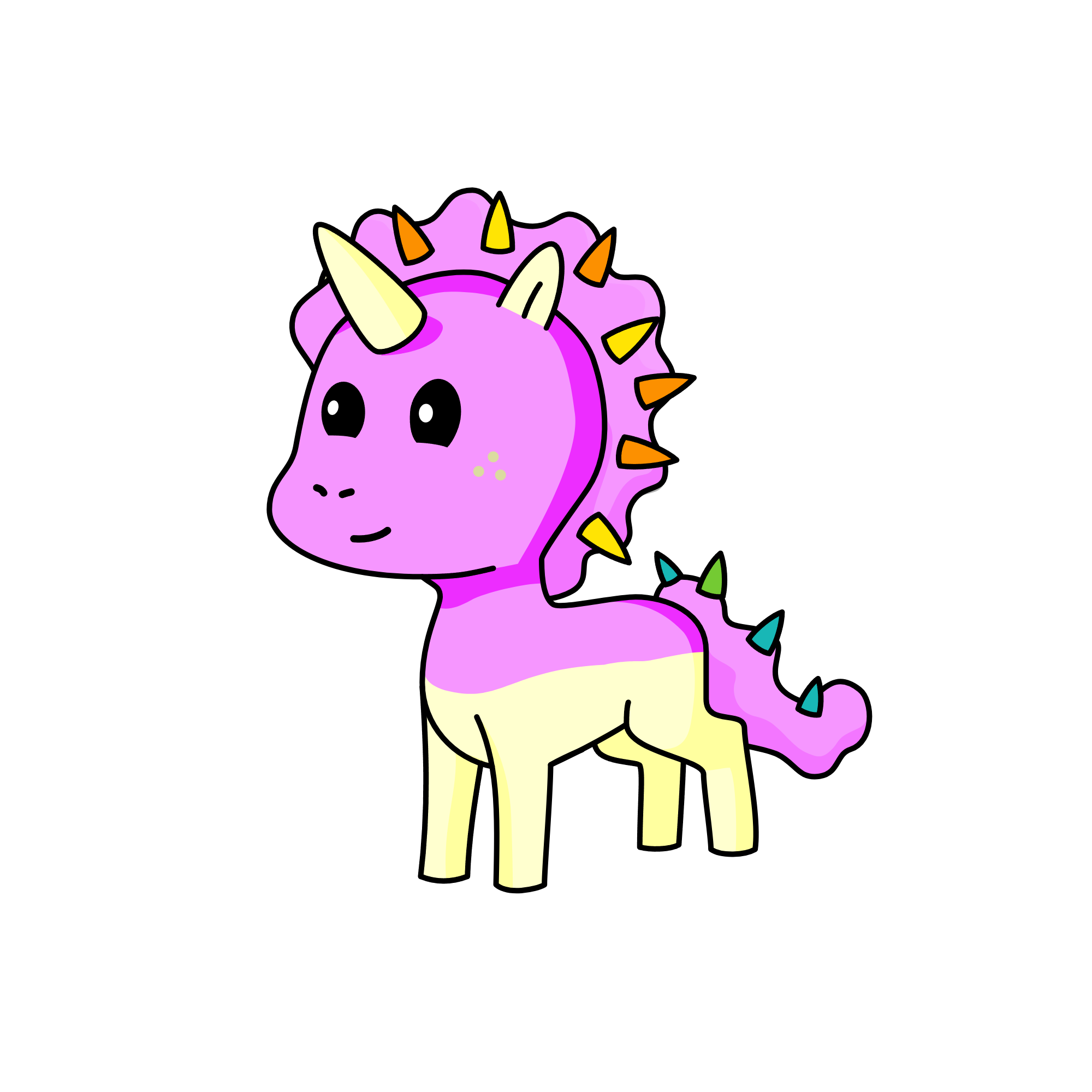 Rainbow Sprinkles Donut, the unicorn