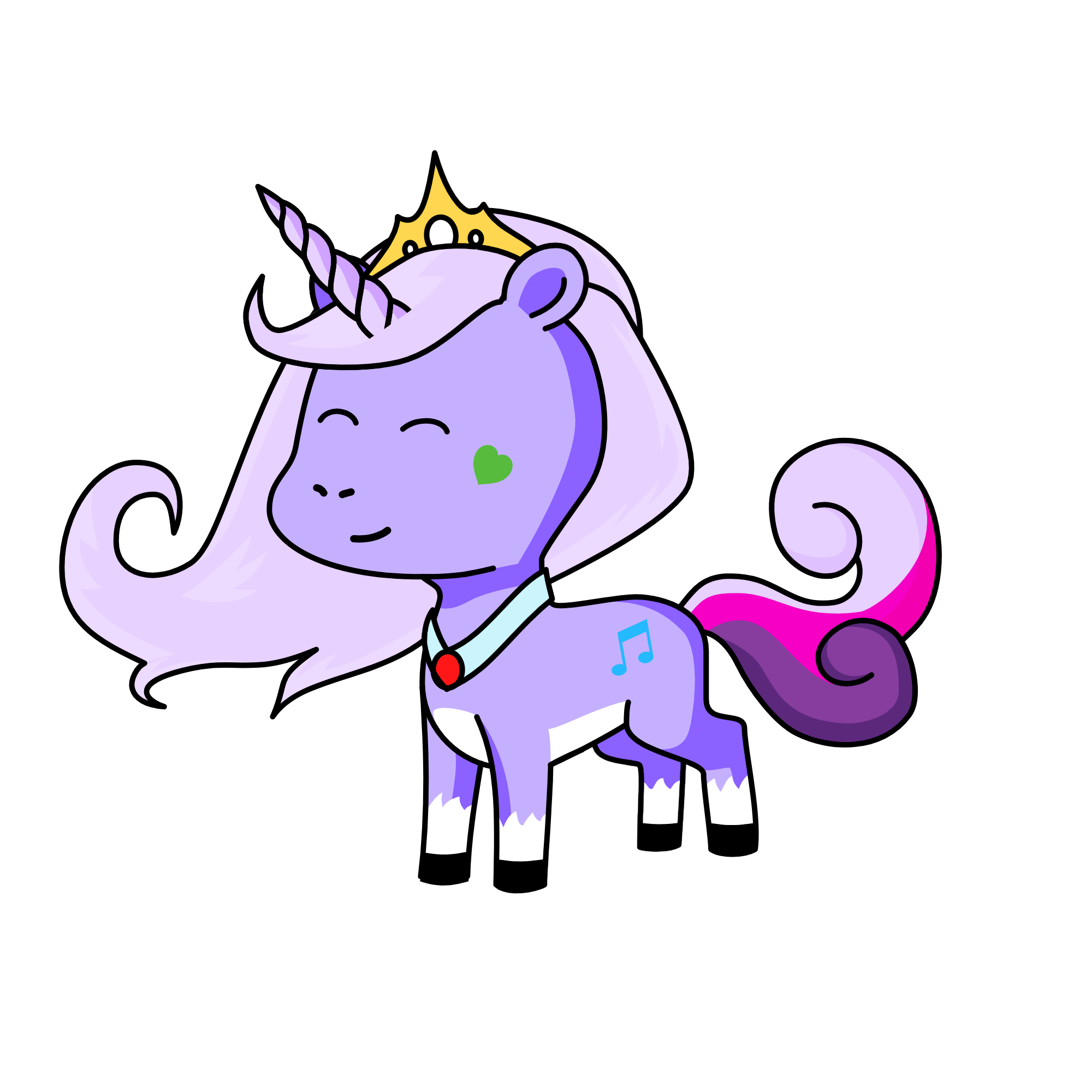 Violet, the unicorn