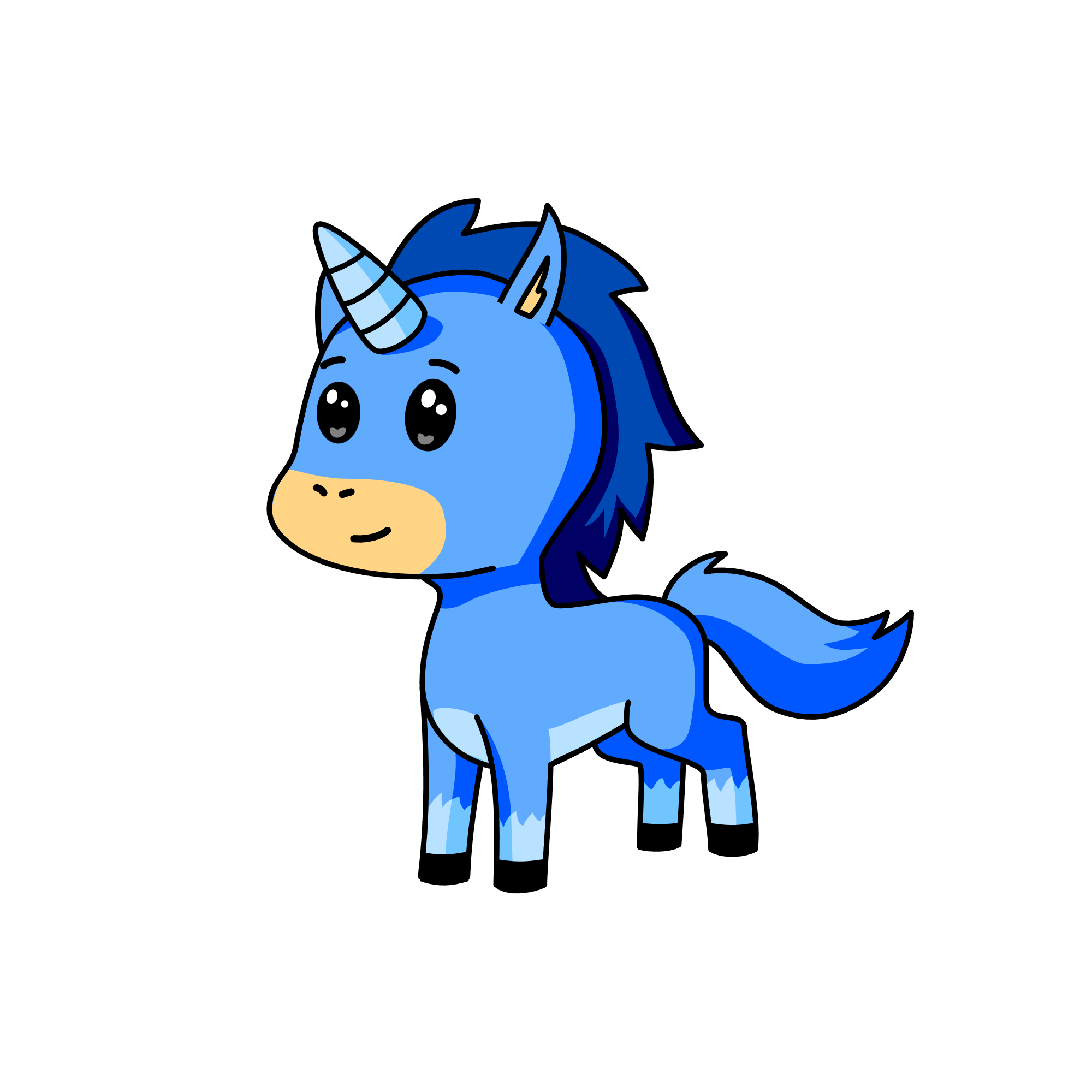 BLUEY, the unicorn